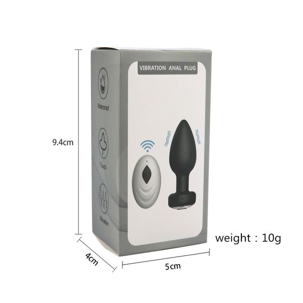 Anal plug/Plug Hậu Môn Rung Mini 10 Chế Độ Điều Khiển Từ Xa – Silicone Sạc USB