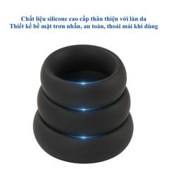 Vòng đeo dương vật Silicone cao cấp – Set 3 size (40/45/50) kéo dài thời gian