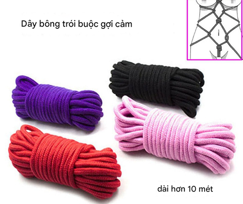 Dây thừng/cotton mềm 10 mét – dây buộc đa năng, êm ái, bền chắc cho cosplay