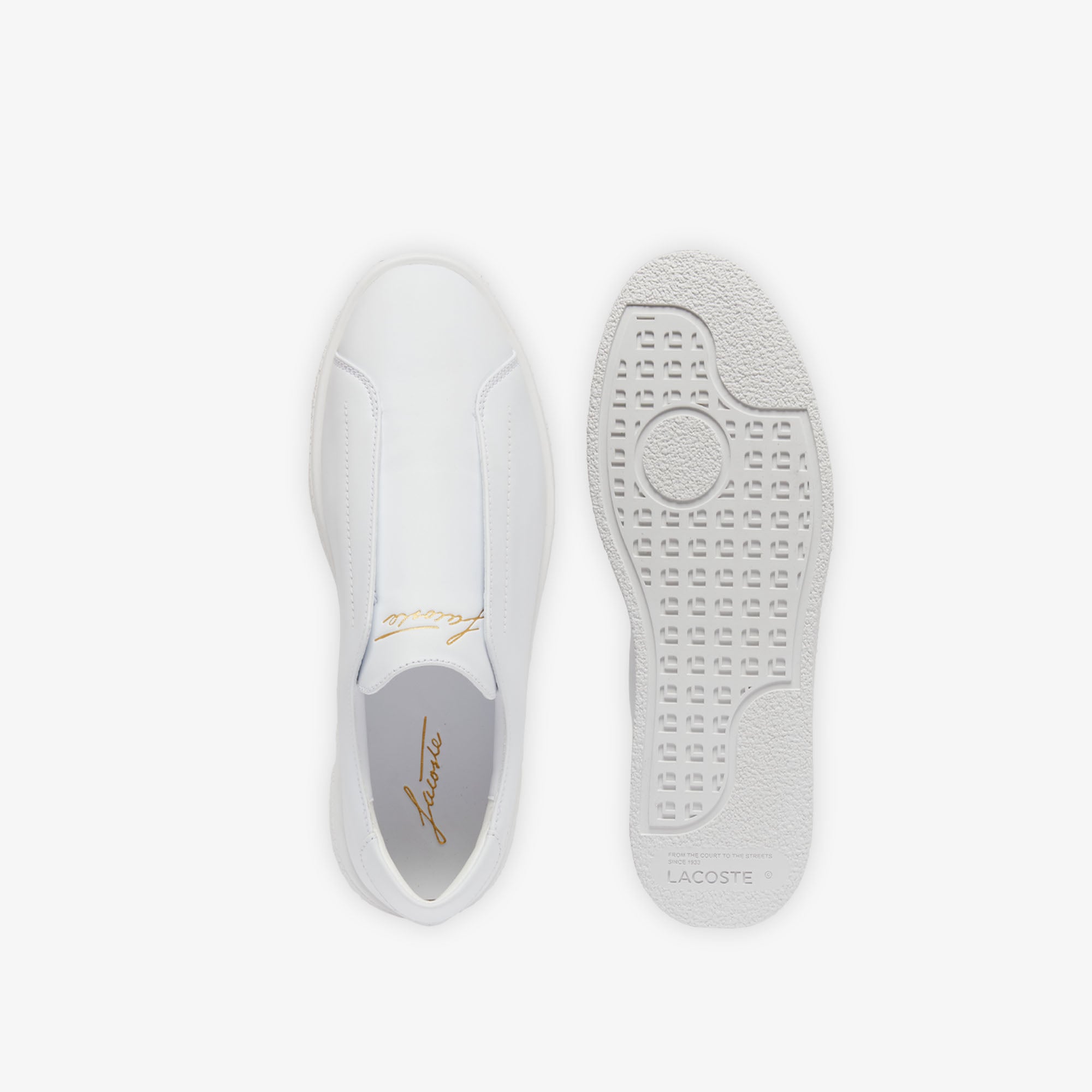 Giày Lười Lacoste Nam Linecourt Chất Liệu Da