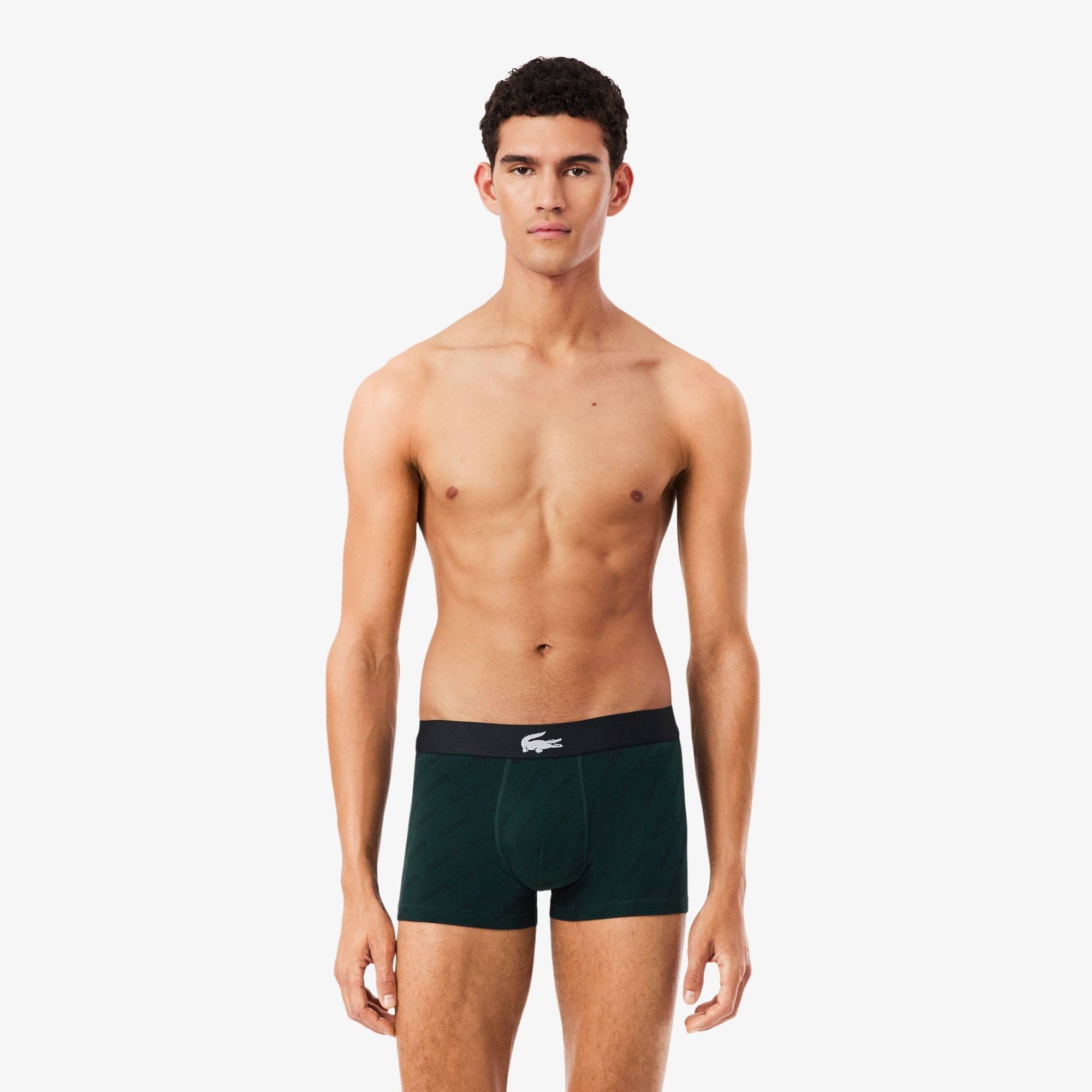 Bộ 3 Quần Lót Trunk Lacoste Nam Chất Liệu Cotton Co Giãn