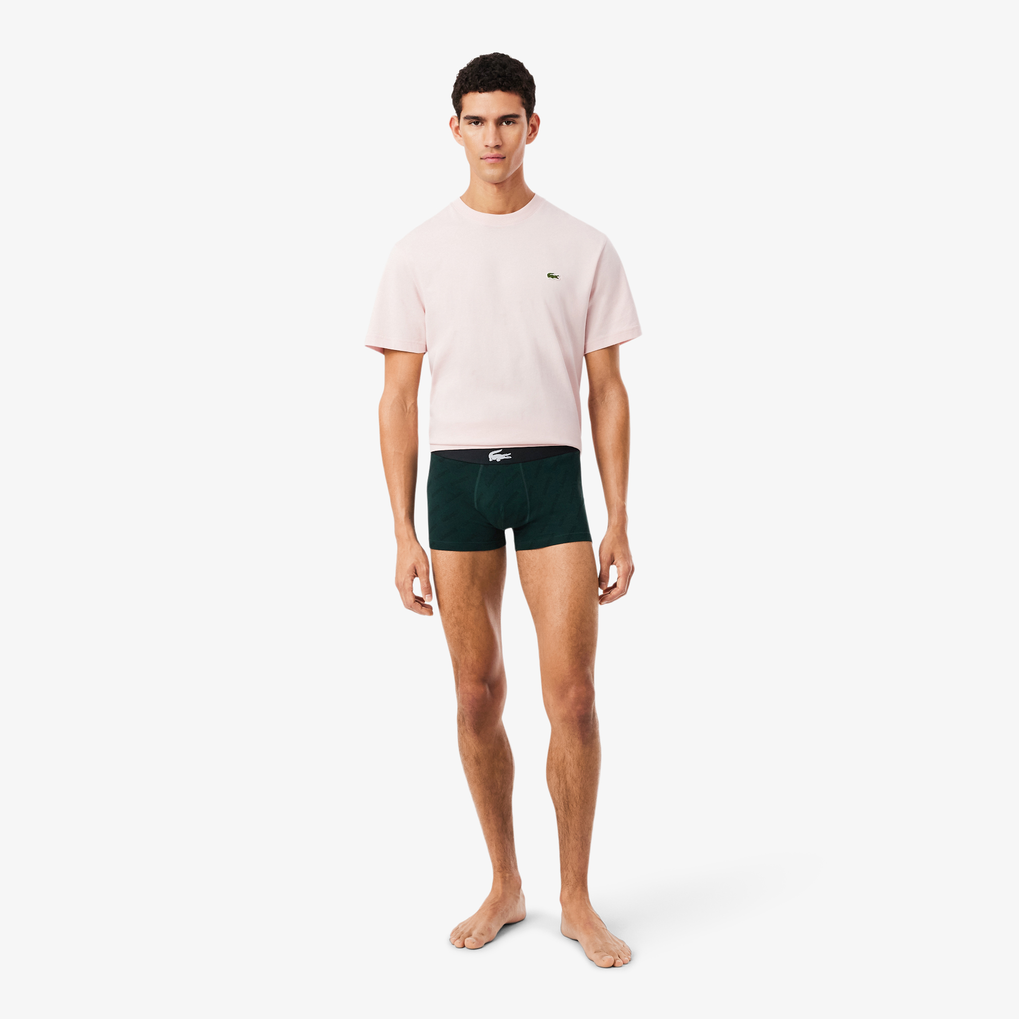 Bộ 3 Quần Lót Trunk Lacoste Nam Chất Liệu Cotton Co Giãn