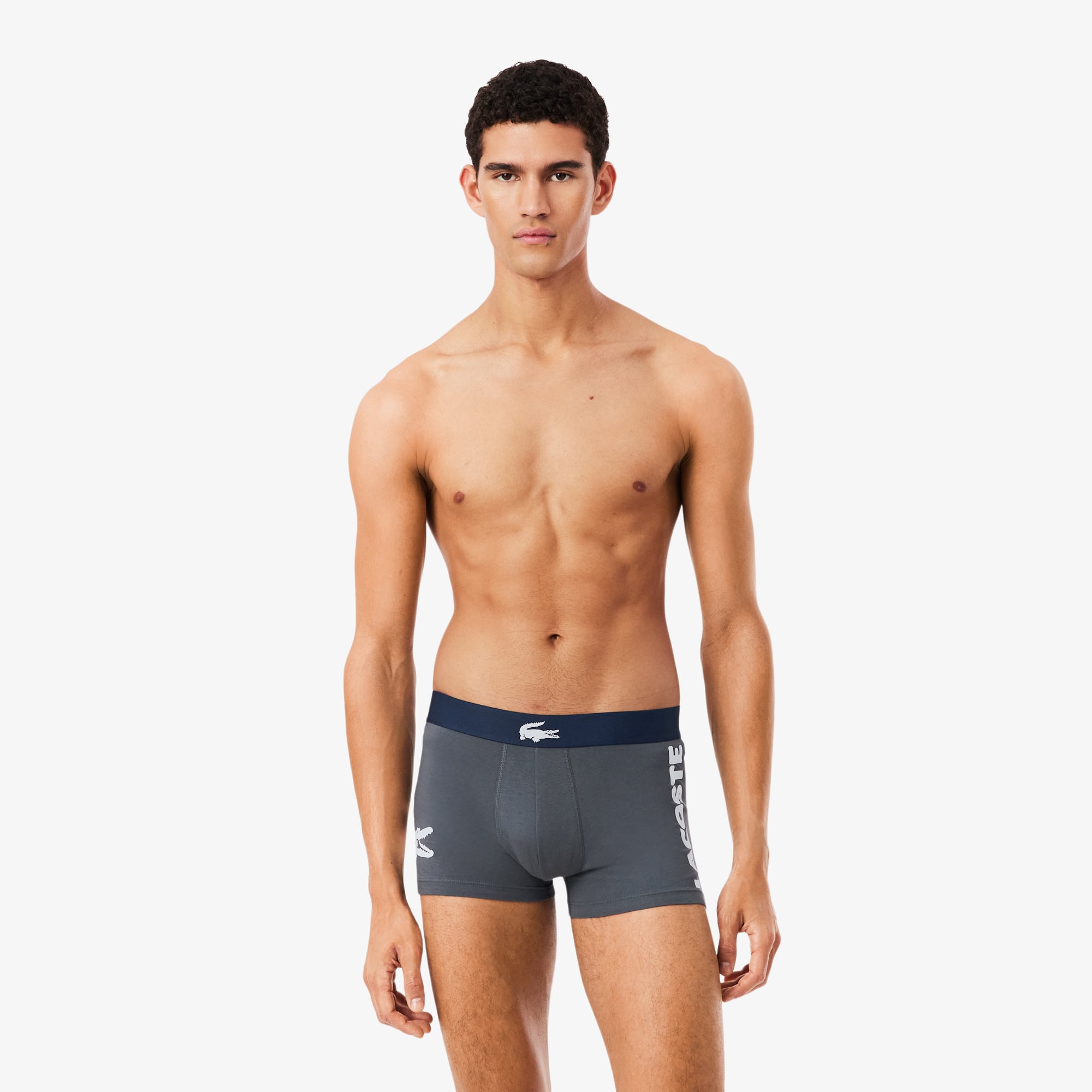 Bộ 3 Quần Lót Trunk Lacoste Nam Chất Liệu Cotton Co Giãn