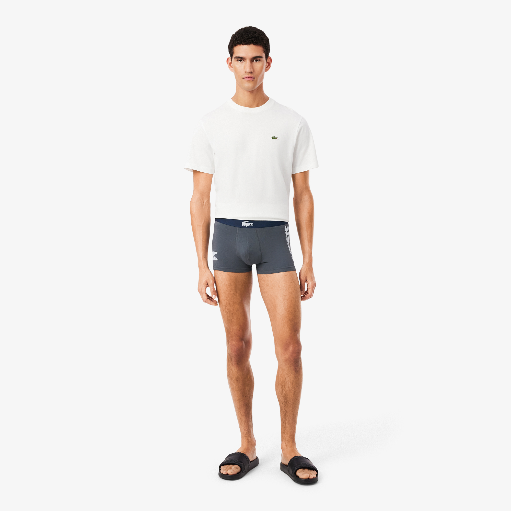 Bộ 3 Quần Lót Trunk Lacoste Nam Chất Liệu Cotton Co Giãn