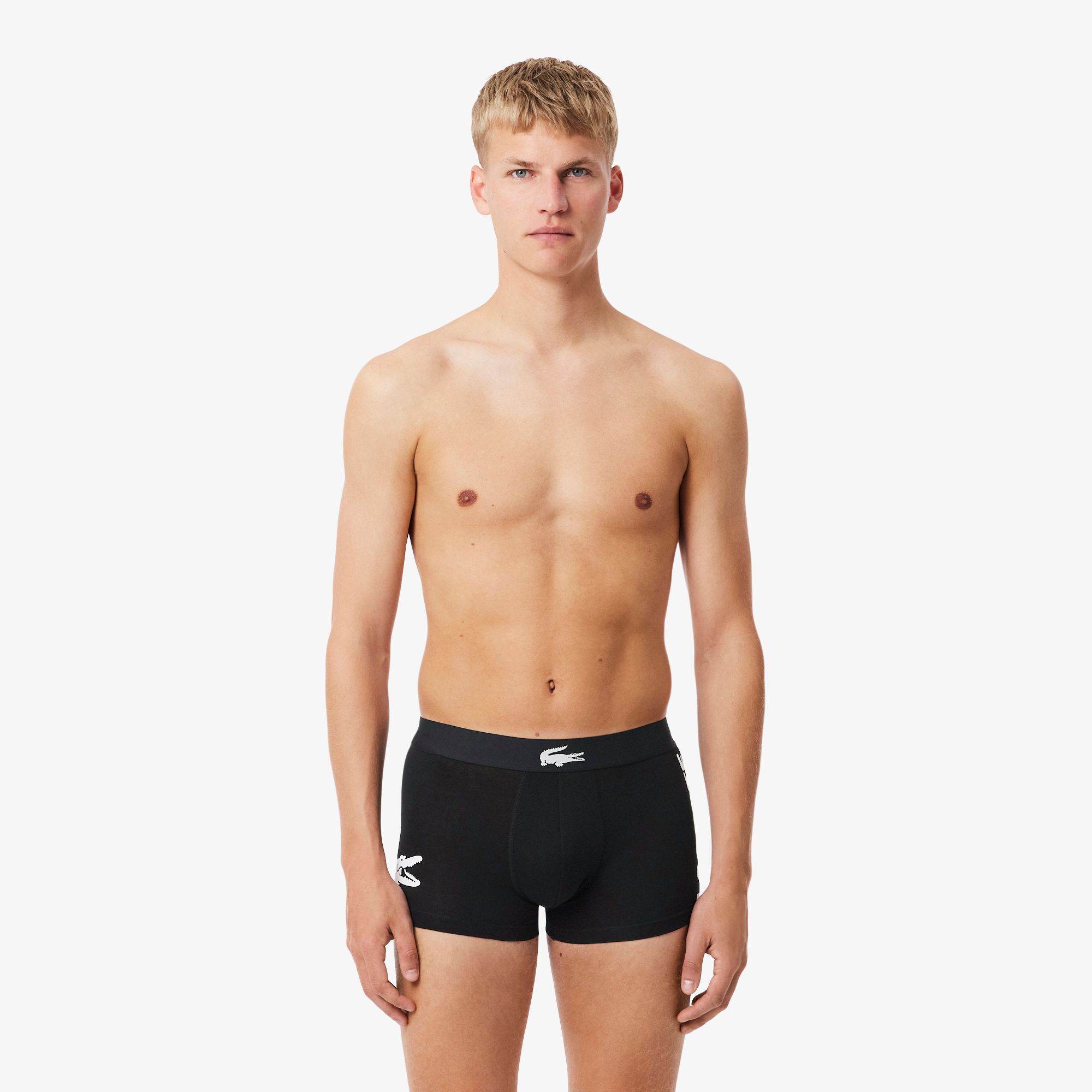 Bộ 3 Quần Lót Trunk Lacoste Nam Chất Liệu Cotton Co Giãn
