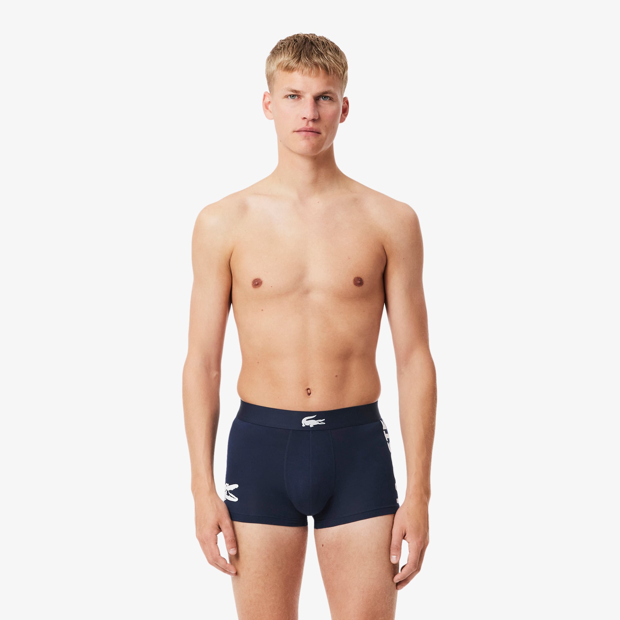 Bộ 3 Quần Lót Trunk Lacoste Nam Chất Liệu Cotton Co Giãn