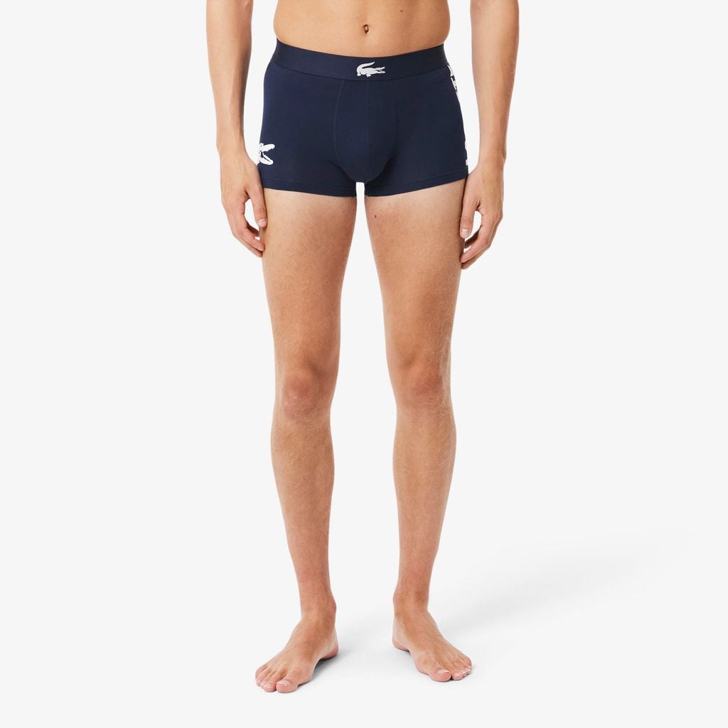 Bộ 3 Quần Lót Trunk Lacoste Nam Chất Liệu Cotton Co Giãn
