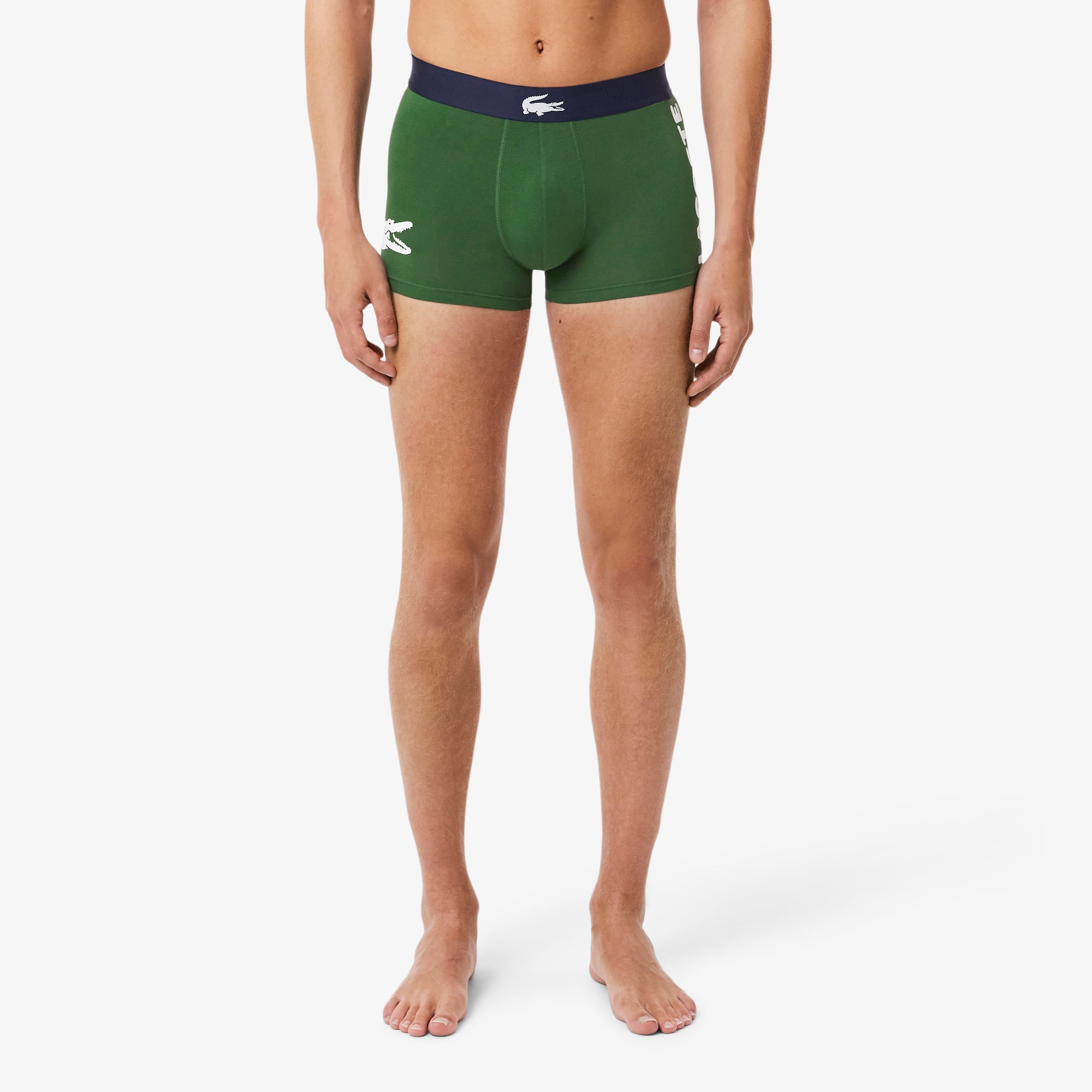 Bộ 3 Quần Lót Trunk Lacoste Nam Chất Liệu Cotton Co Giãn