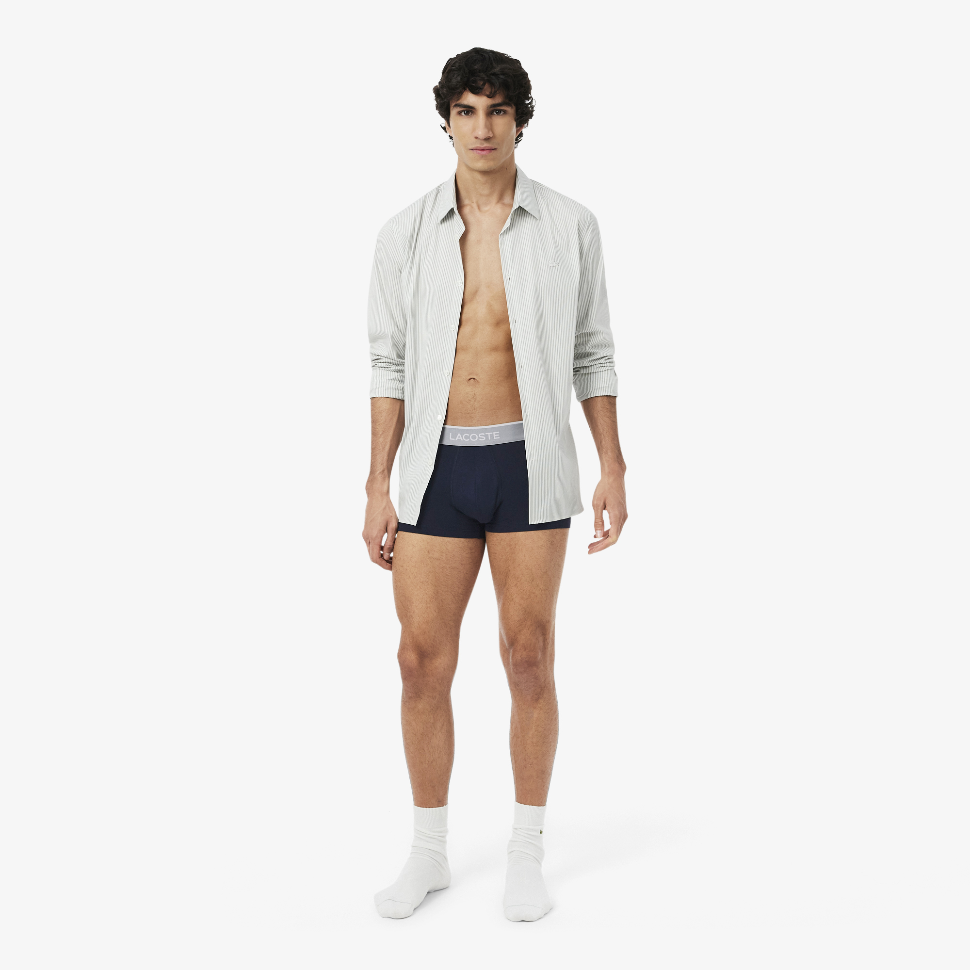 Bộ 3 Quần Lót Trunk Lacoste Nam Chất Liệu Cotton Co Giãn