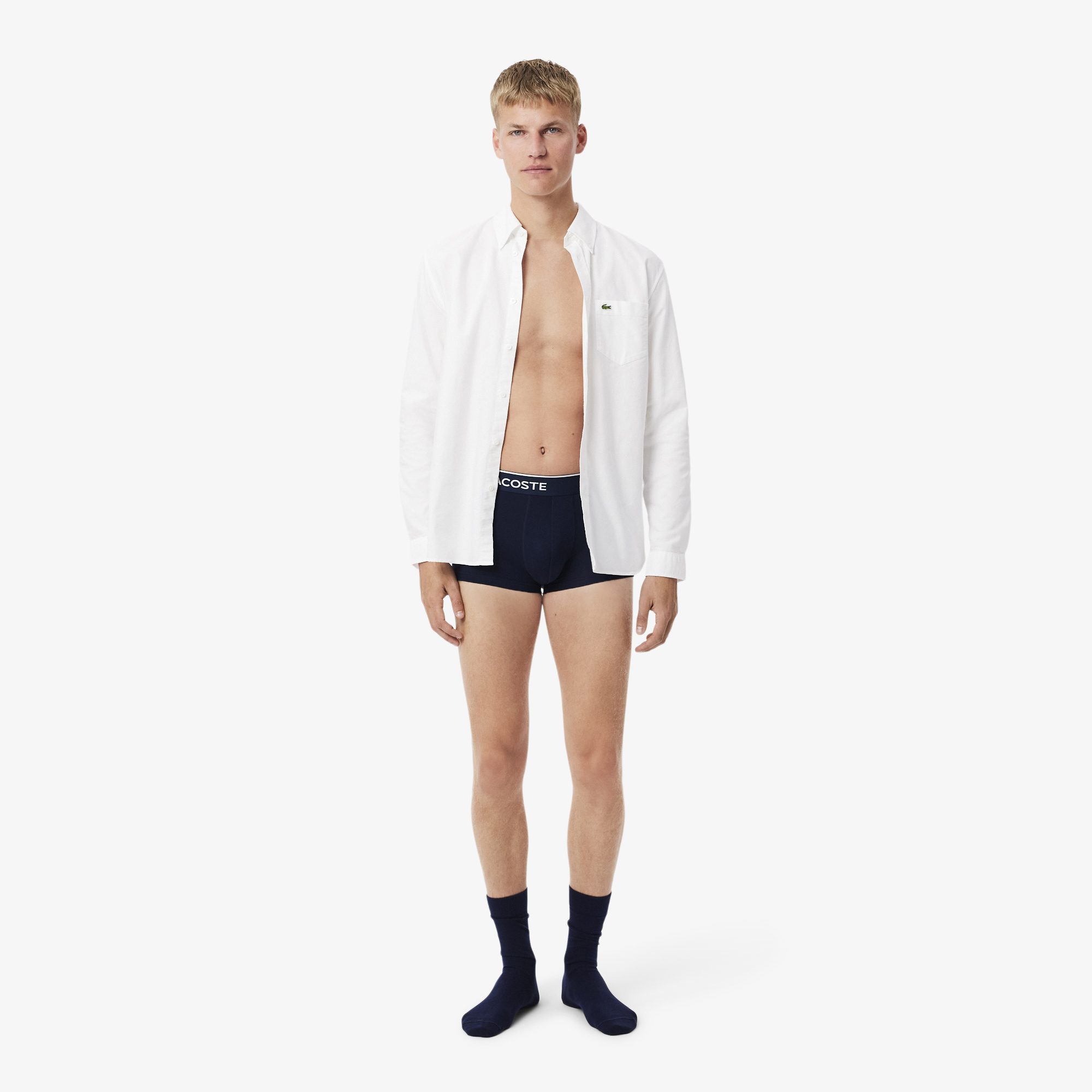 Bộ 3 Quần Lót Trunk Lacoste Nam Chất Liệu Cotton Co Giãn