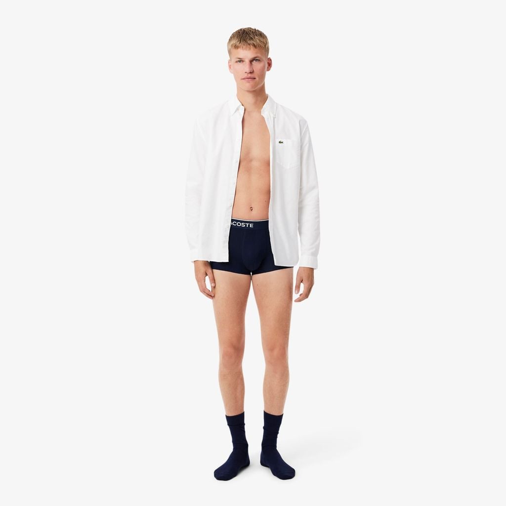 Bộ 3 Quần Lót Trunk Lacoste Nam Chất Liệu Cotton Co Giãn