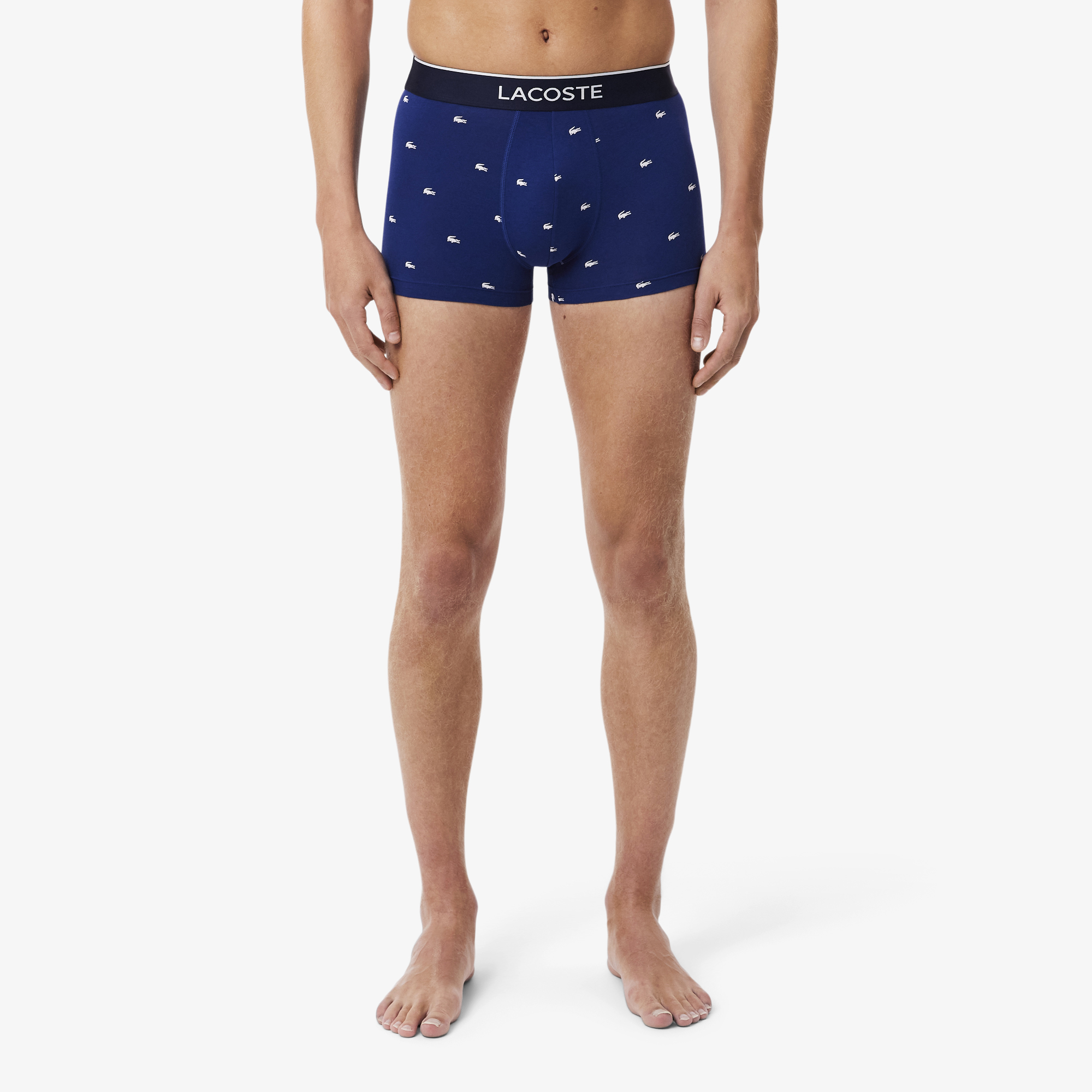 Bộ 3 Quần Lót Trunk Lacoste Nam Co Giãn Họa Tiết In