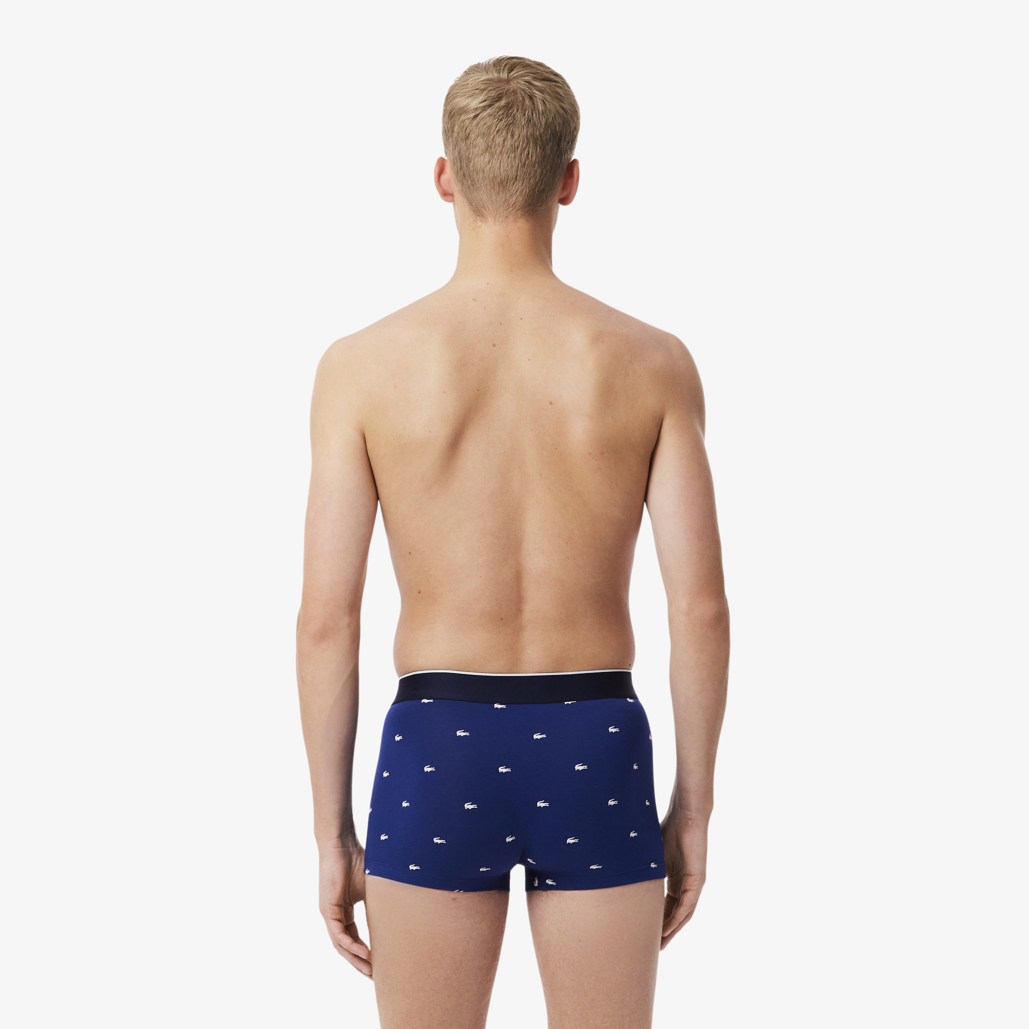 Bộ 3 Quần Lót Trunk Lacoste Nam Co Giãn Họa Tiết In