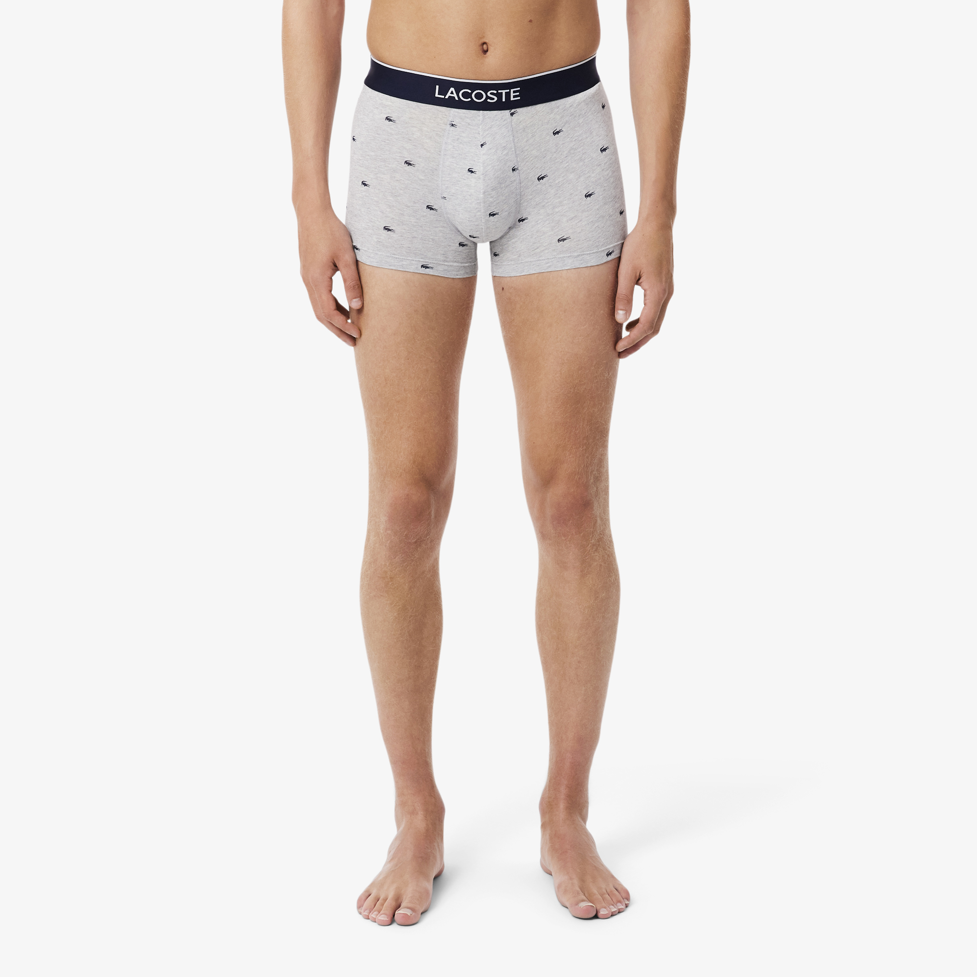 Bộ 3 Quần Lót Trunk Lacoste Nam Co Giãn Họa Tiết In