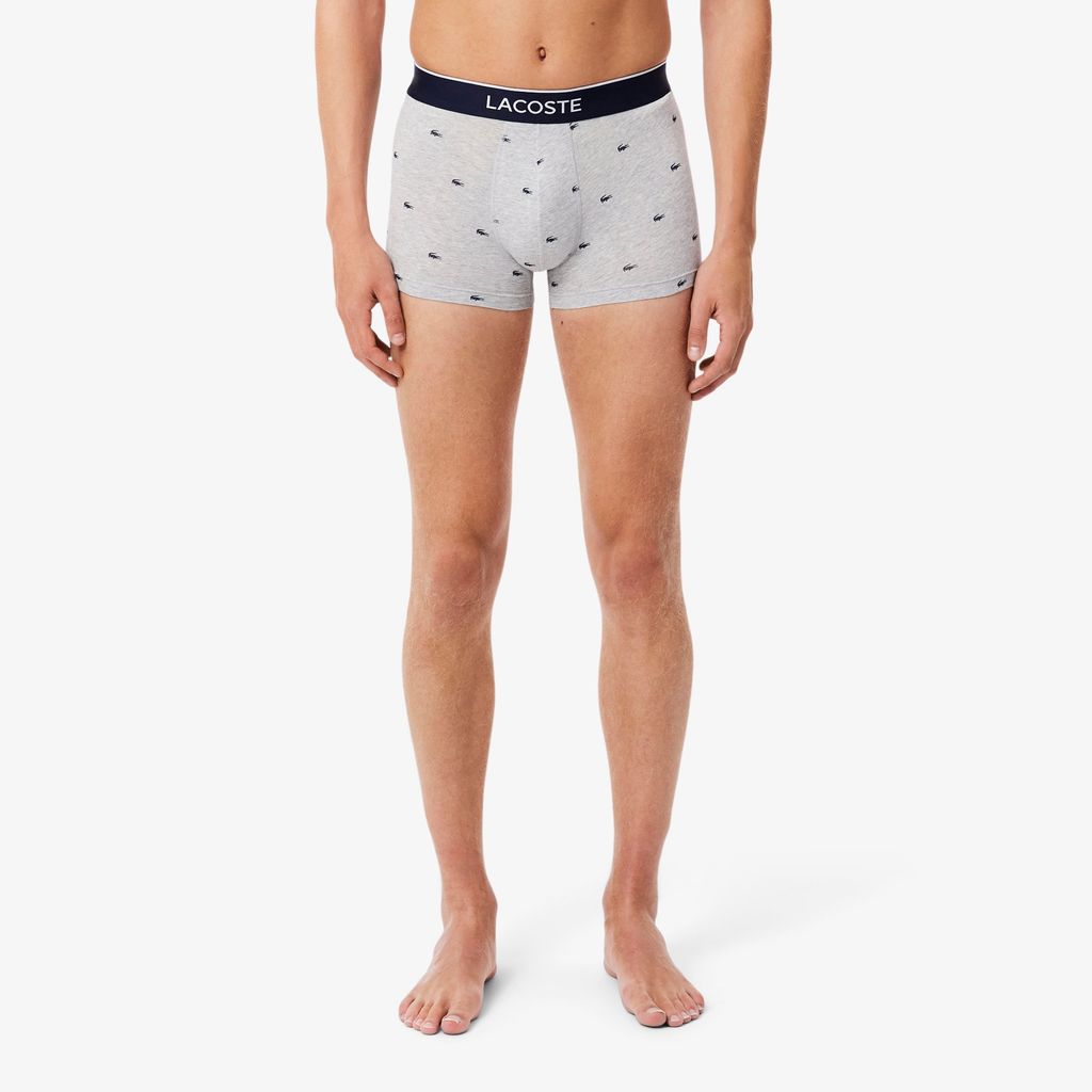 Bộ 3 Quần Lót Trunk Lacoste Nam Co Giãn Họa Tiết In