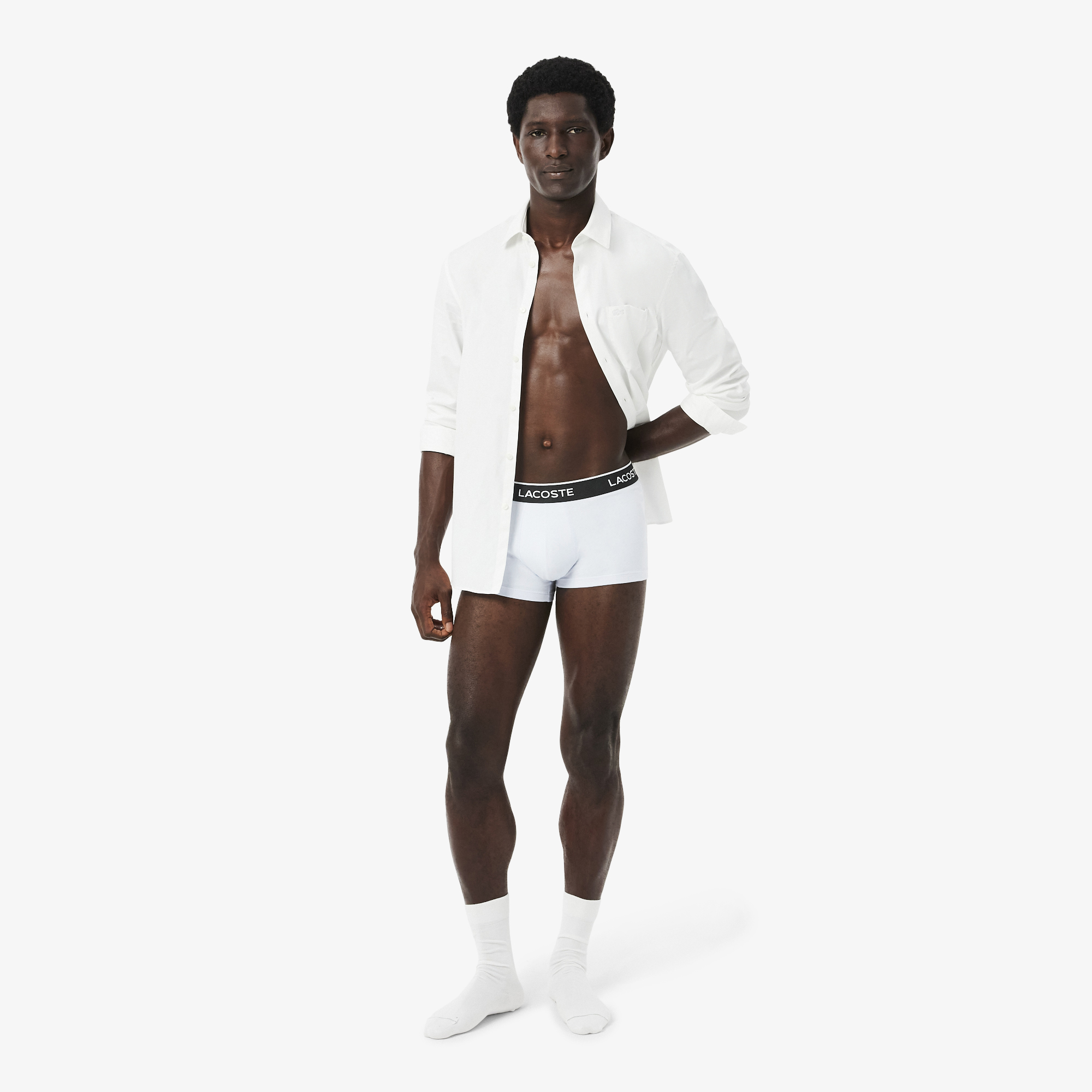 Bộ 3 Quần Lót Trunk Lacoste Nam Chất Liệu Cotton Co Giãn
