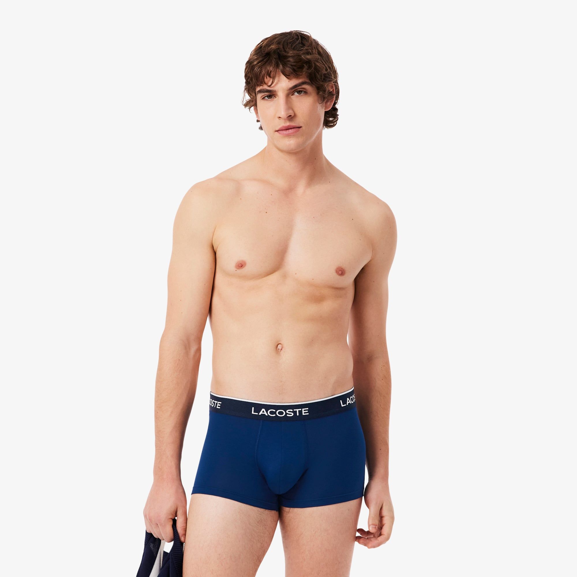 Bộ 3 Quần Lót Trunk Lacoste Nam Chất Liệu Cotton Co Giãn