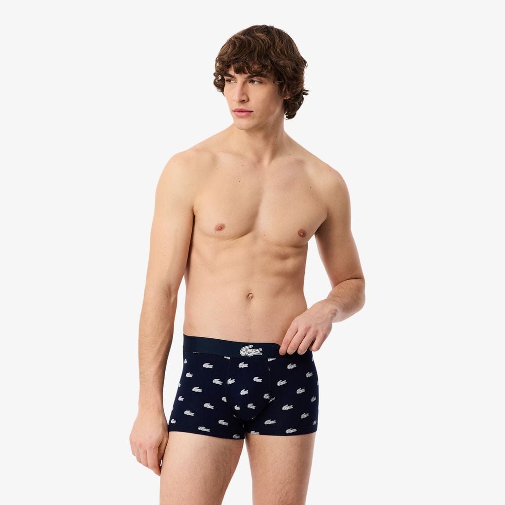 Bộ 3 Quần Lót Trunk Lacoste Nam Hình In Cá Sấu