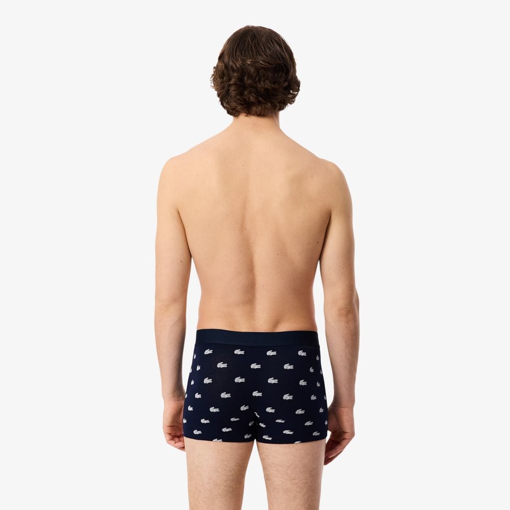 Bộ 3 Quần Lót Trunk Lacoste Nam Hình In Cá Sấu