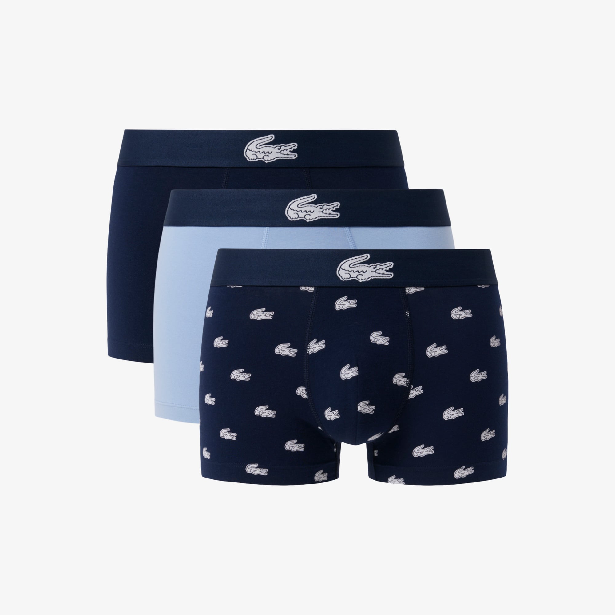 Bộ 3 Quần Lót Trunk Lacoste Nam Hình In Cá Sấu