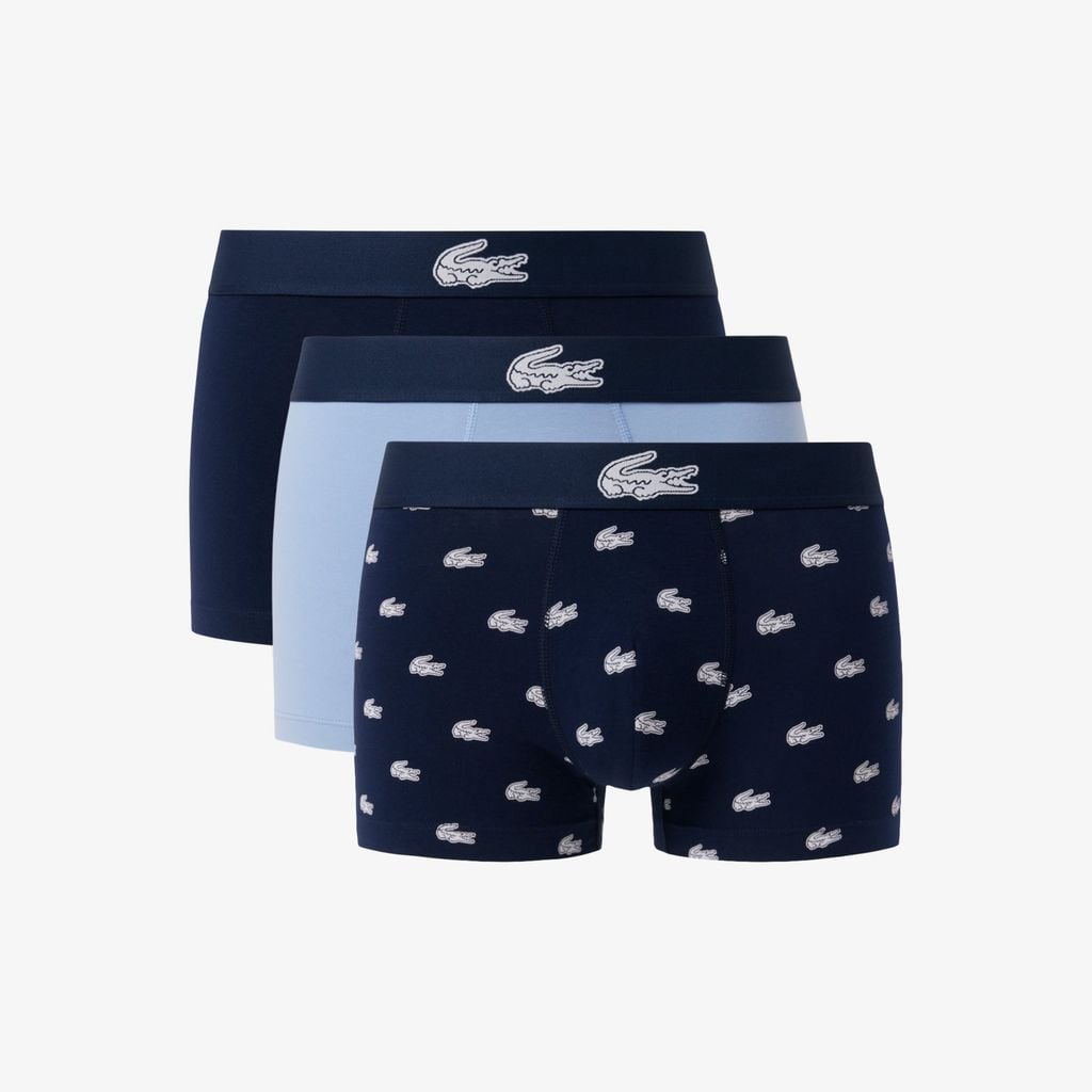 Bộ 3 Quần Lót Trunk Lacoste Nam Hình In Cá Sấu