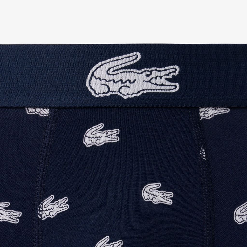 Bộ 3 Quần Lót Trunk Lacoste Nam Hình In Cá Sấu