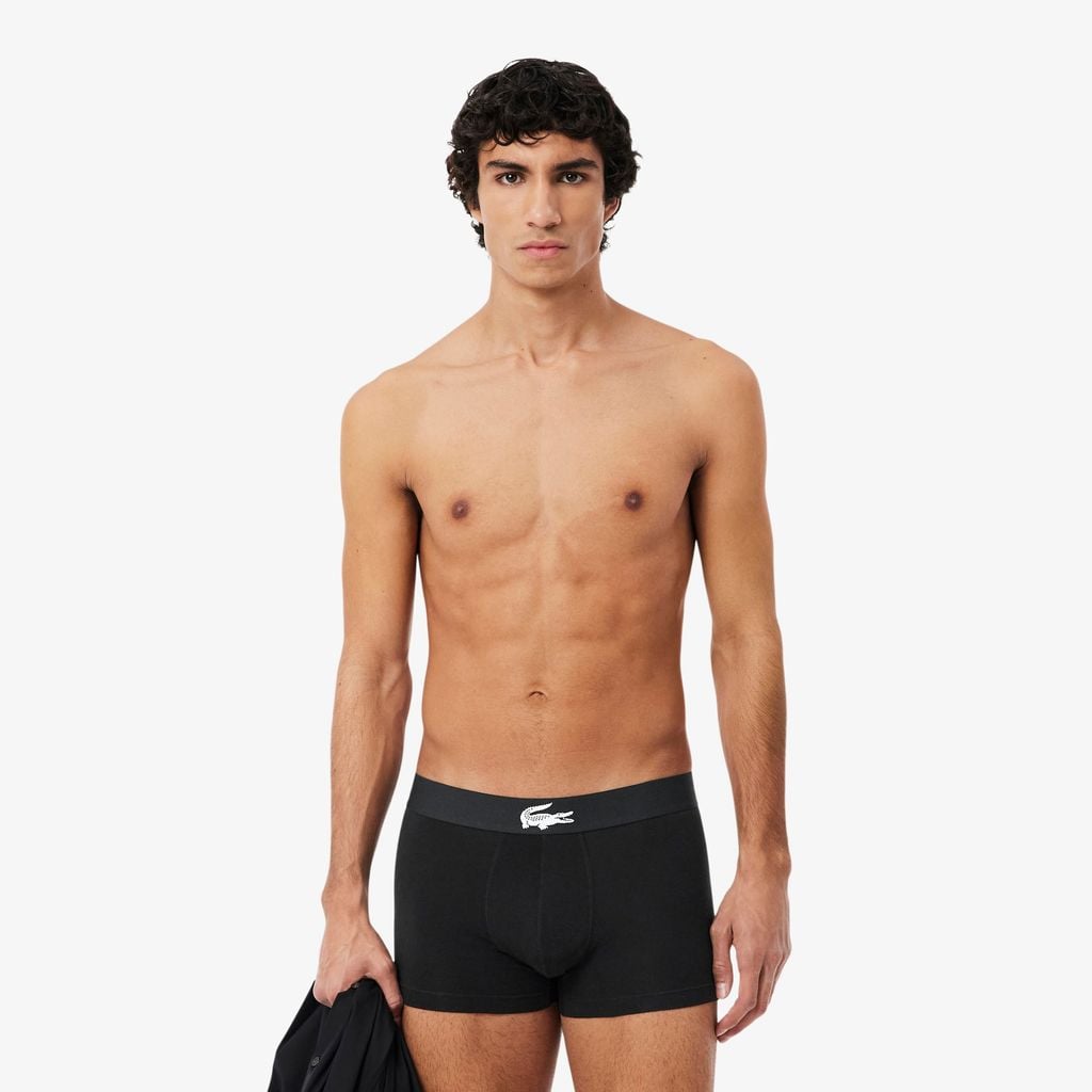 Bộ 3 Quần Lót Trunk Lacoste Nam Chất Liệu Jersey Co Giãn