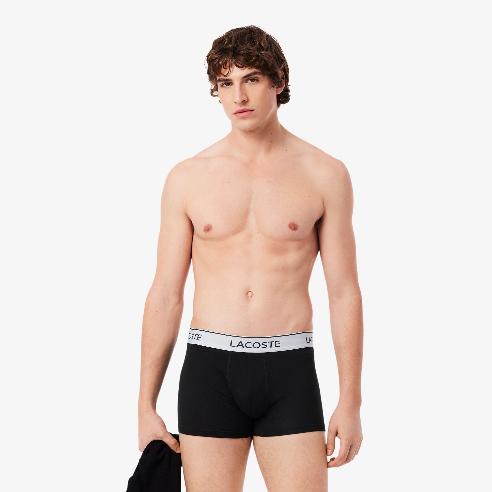 Bộ 3 Quần Lót Trunk Lacoste Nam Chất Liệu Cotton Co Giãn