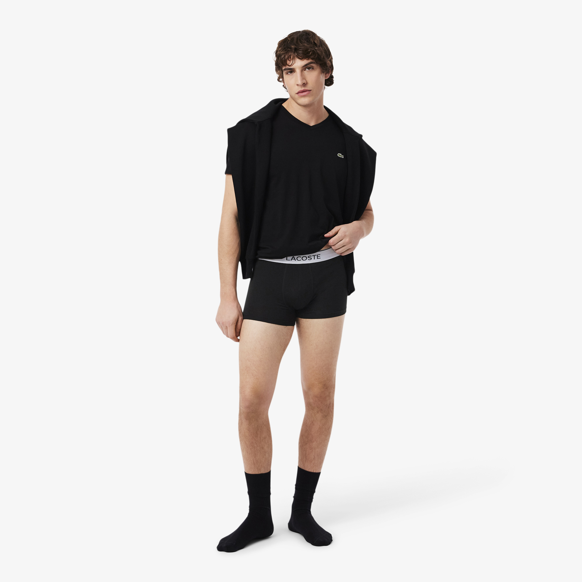 Bộ 3 Quần Lót Trunk Lacoste Nam Chất Liệu Cotton Co Giãn