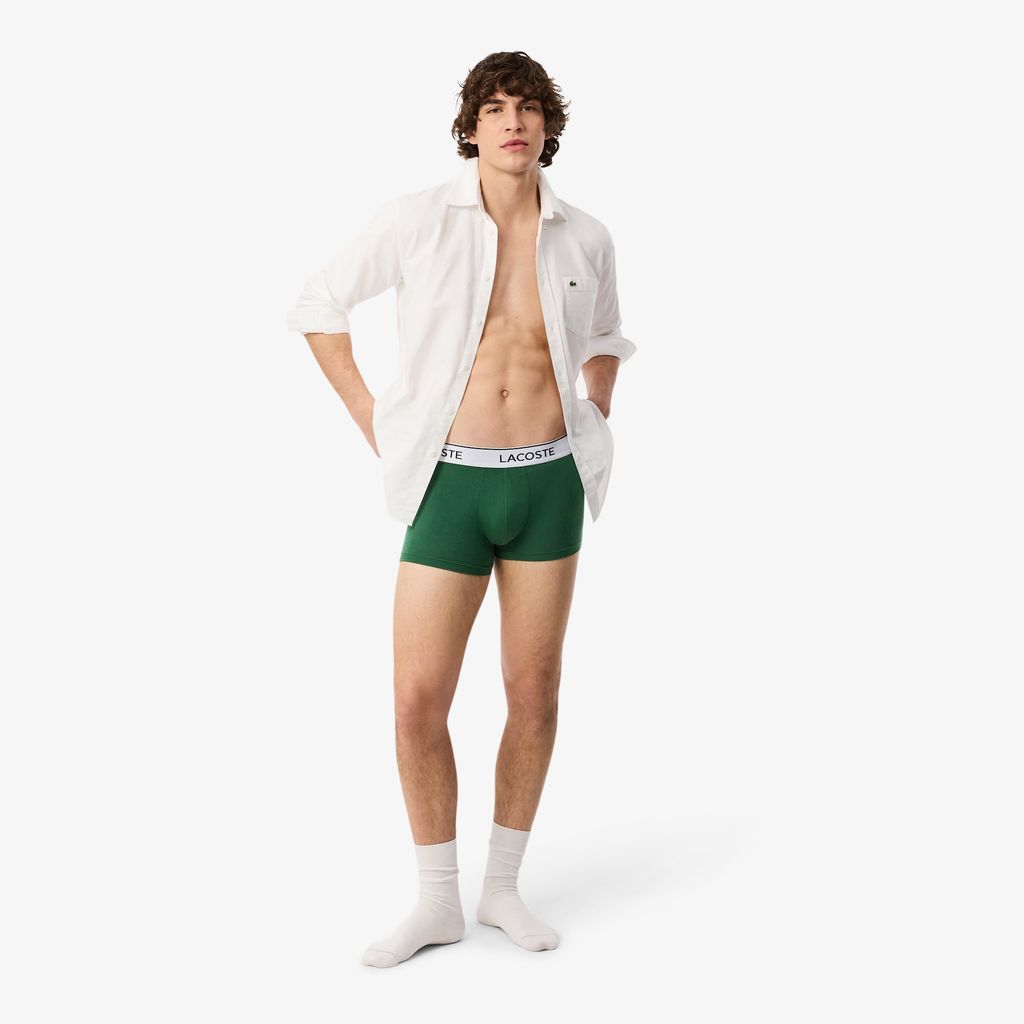 Bộ 3 Quần Lót Trunk Lacoste Nam Chất Liệu Cotton Co Giãn