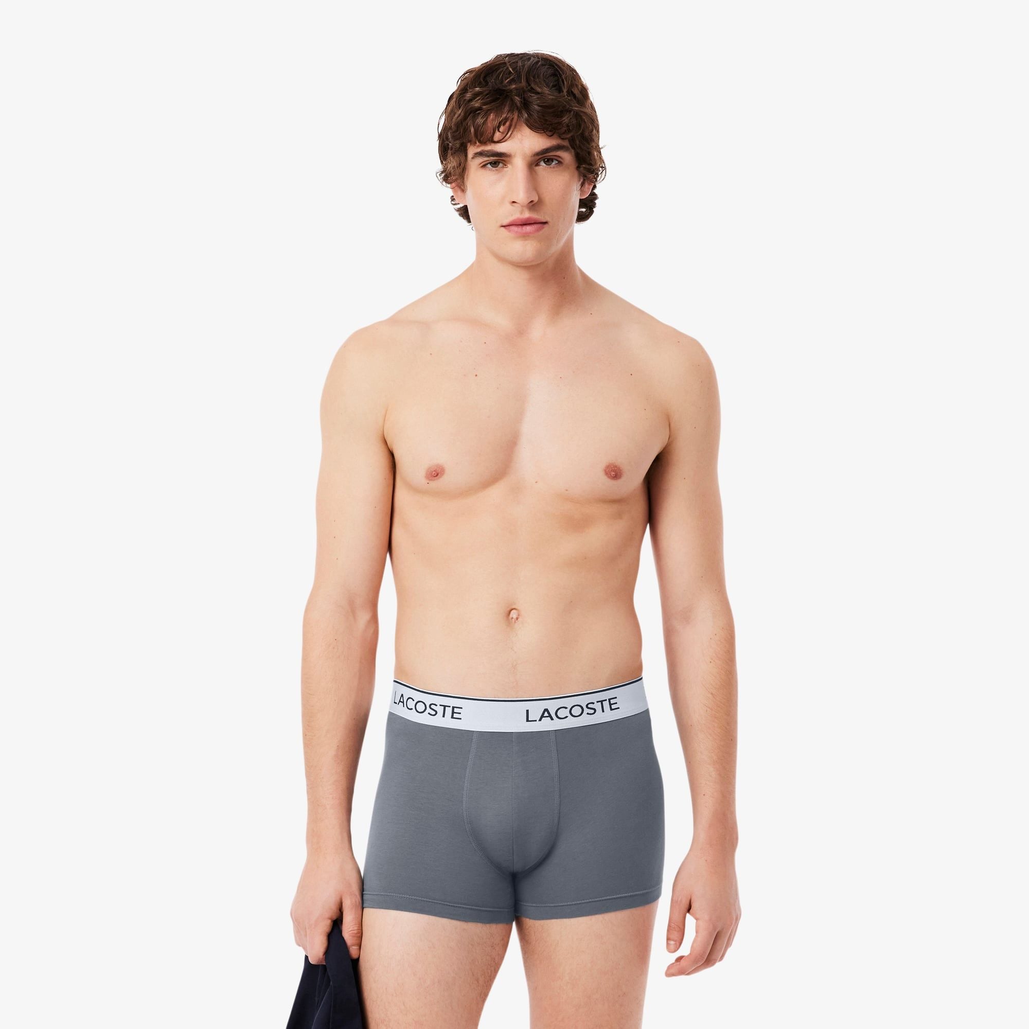 Bộ 3 Quần Lót Trunk Lacoste Nam Chất Liệu Cotton Co Giãn