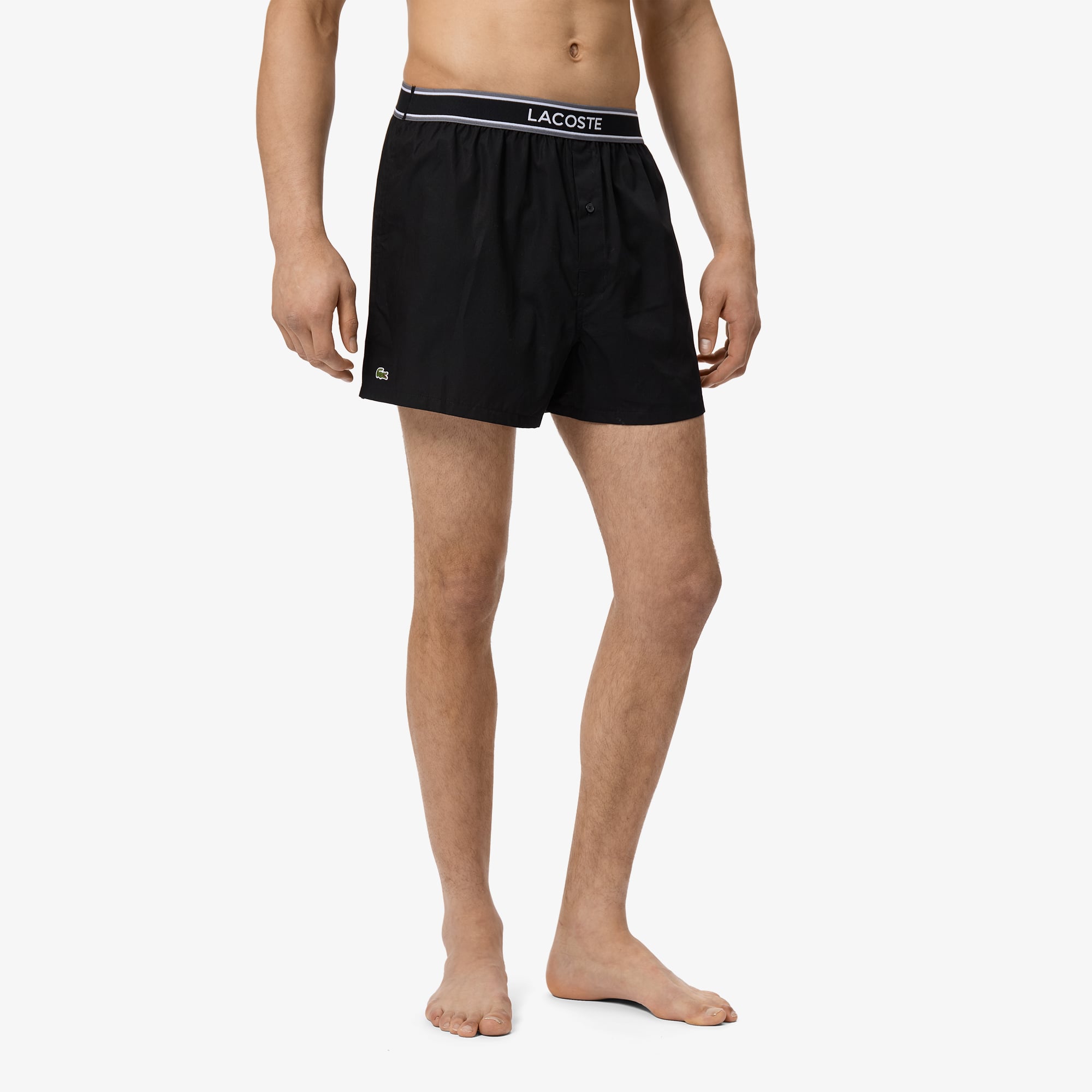Bộ 3 Quần Lót Boxer Lacoste Nam Chất Liệu Cotton Poplin