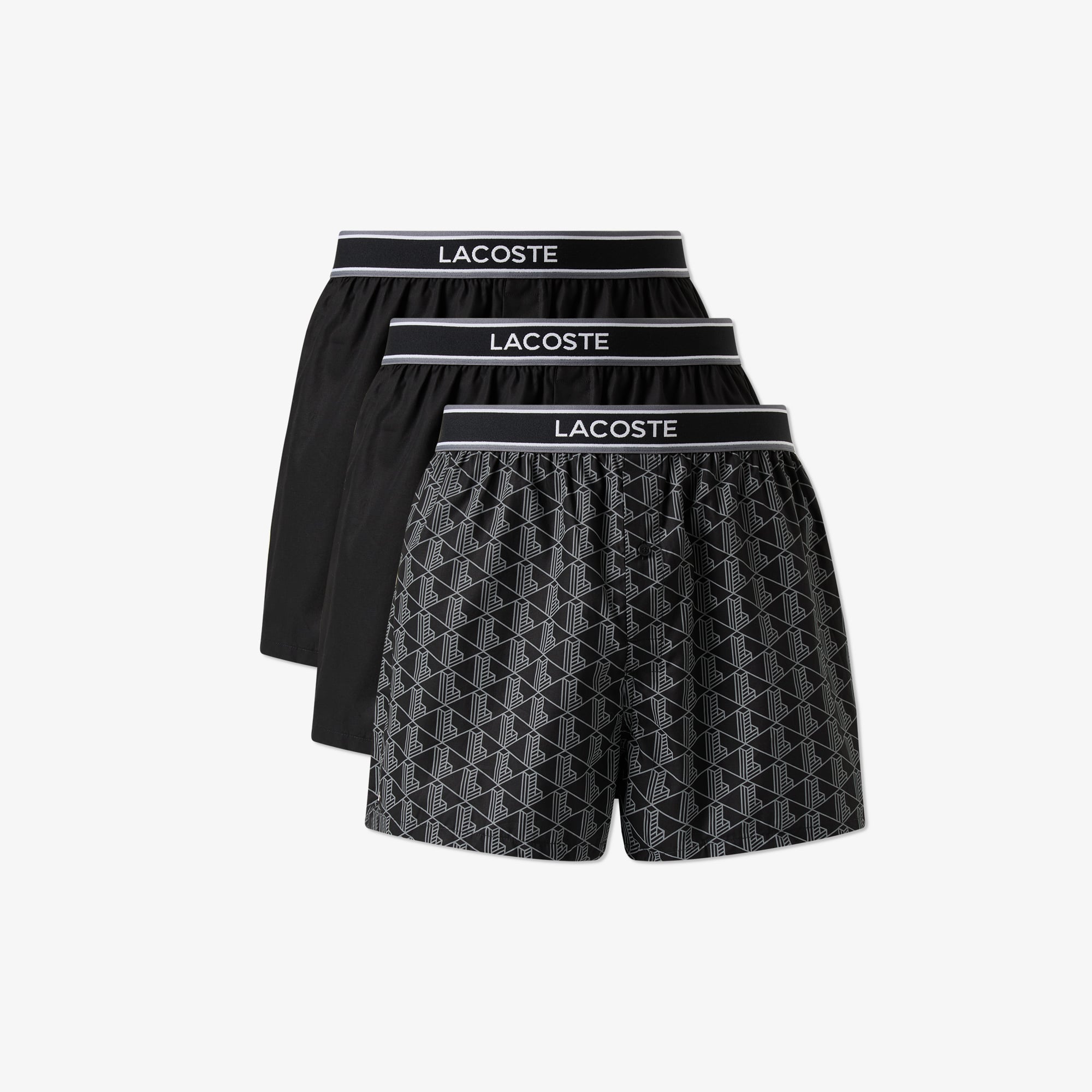 Bộ 3 Quần Lót Boxer Lacoste Nam Chất Liệu Cotton Poplin