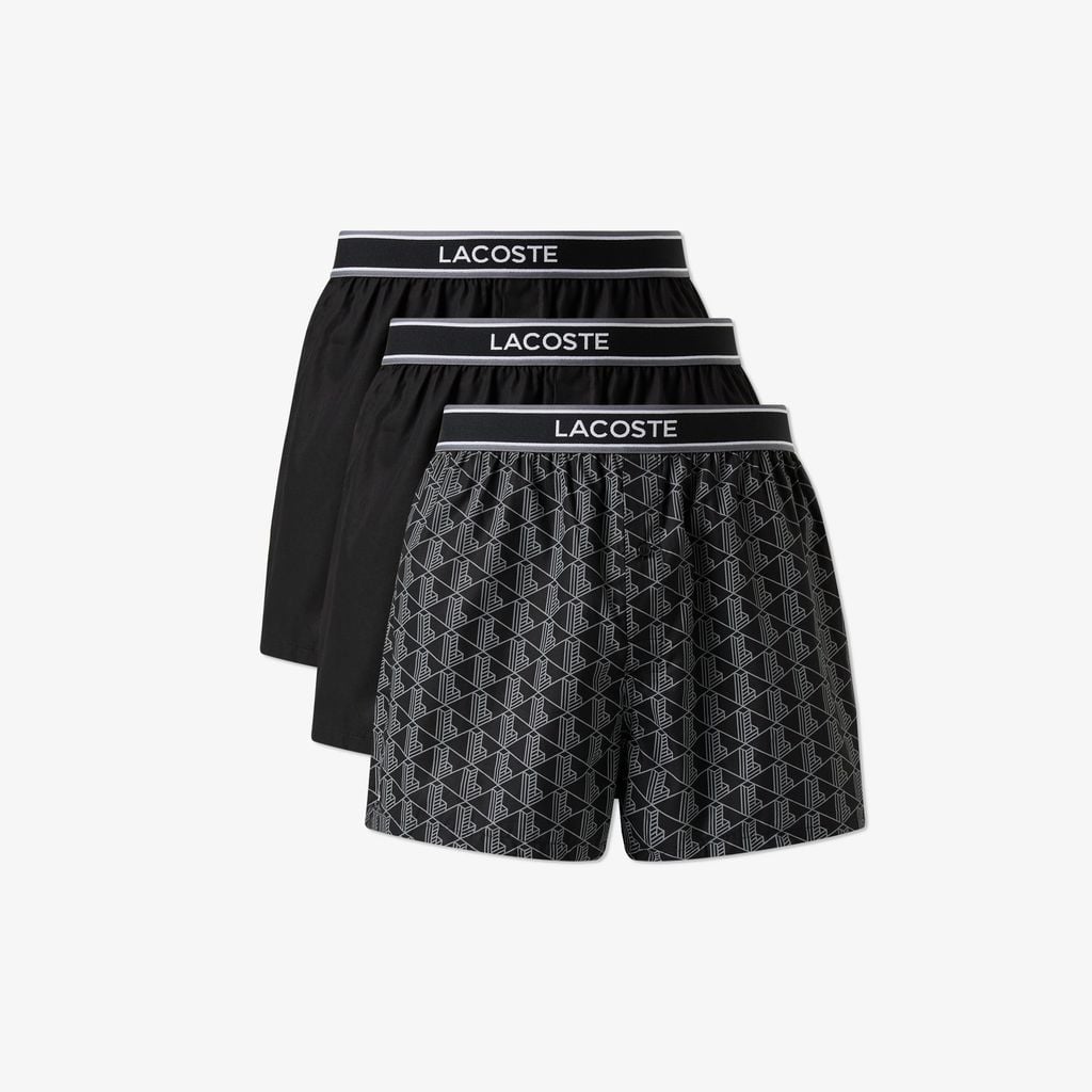 Bộ 3 Quần Lót Boxer Lacoste Nam Chất Liệu Cotton Poplin