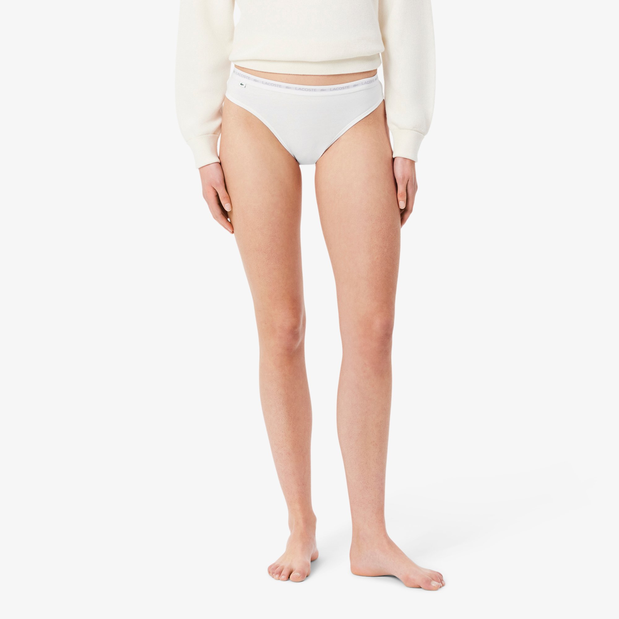 Bộ 3 Quần Lót Briefs Lacoste Nữ Chất Liệu Cotton Co Dãn