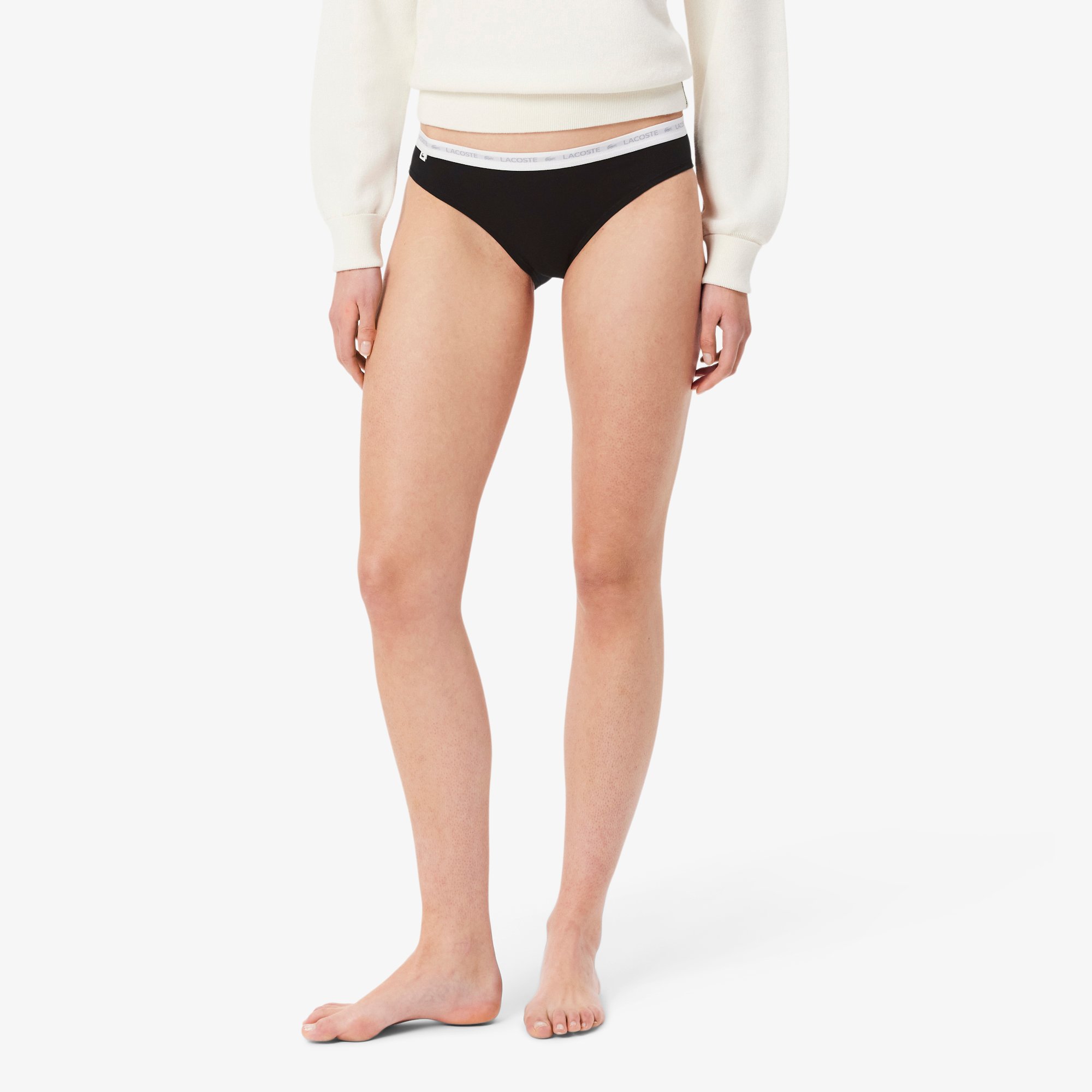 Bộ 3 Quần Lót Briefs Lacoste Nữ Chất Liệu Cotton Co Dãn