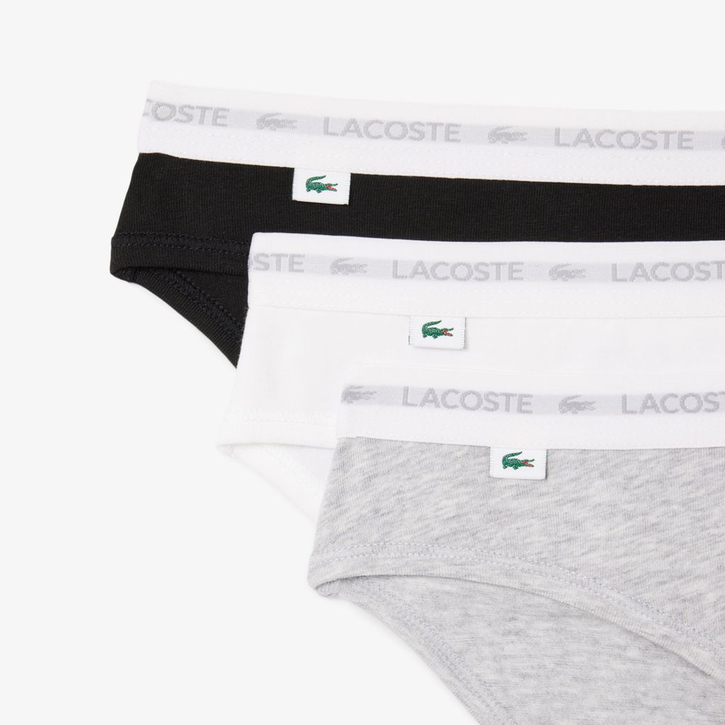 Bộ 3 Quần Lót Briefs Lacoste Nữ Chất Liệu Cotton Co Dãn