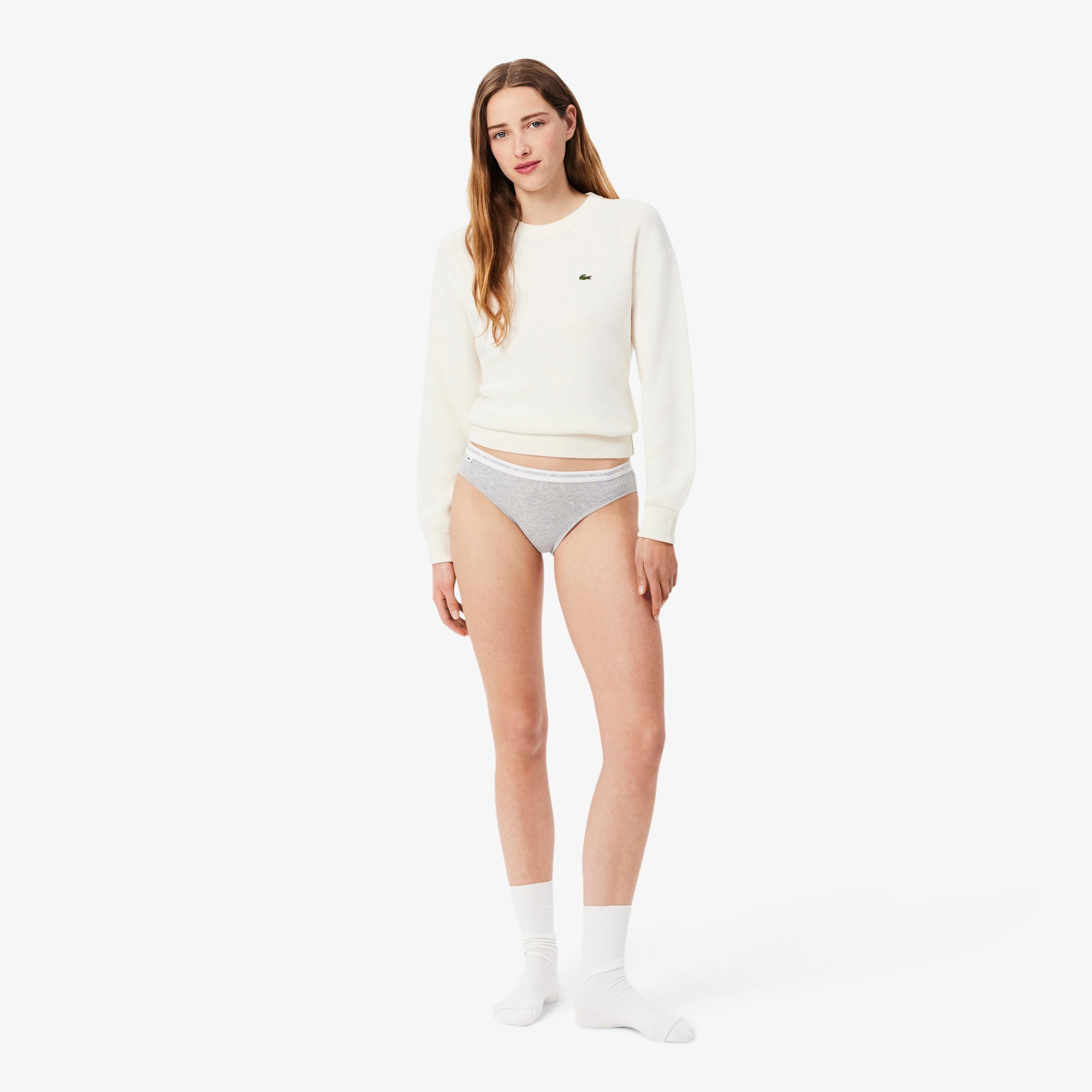 Bộ 3 Quần Lót Briefs Lacoste Nữ Chất Liệu Cotton Co Dãn