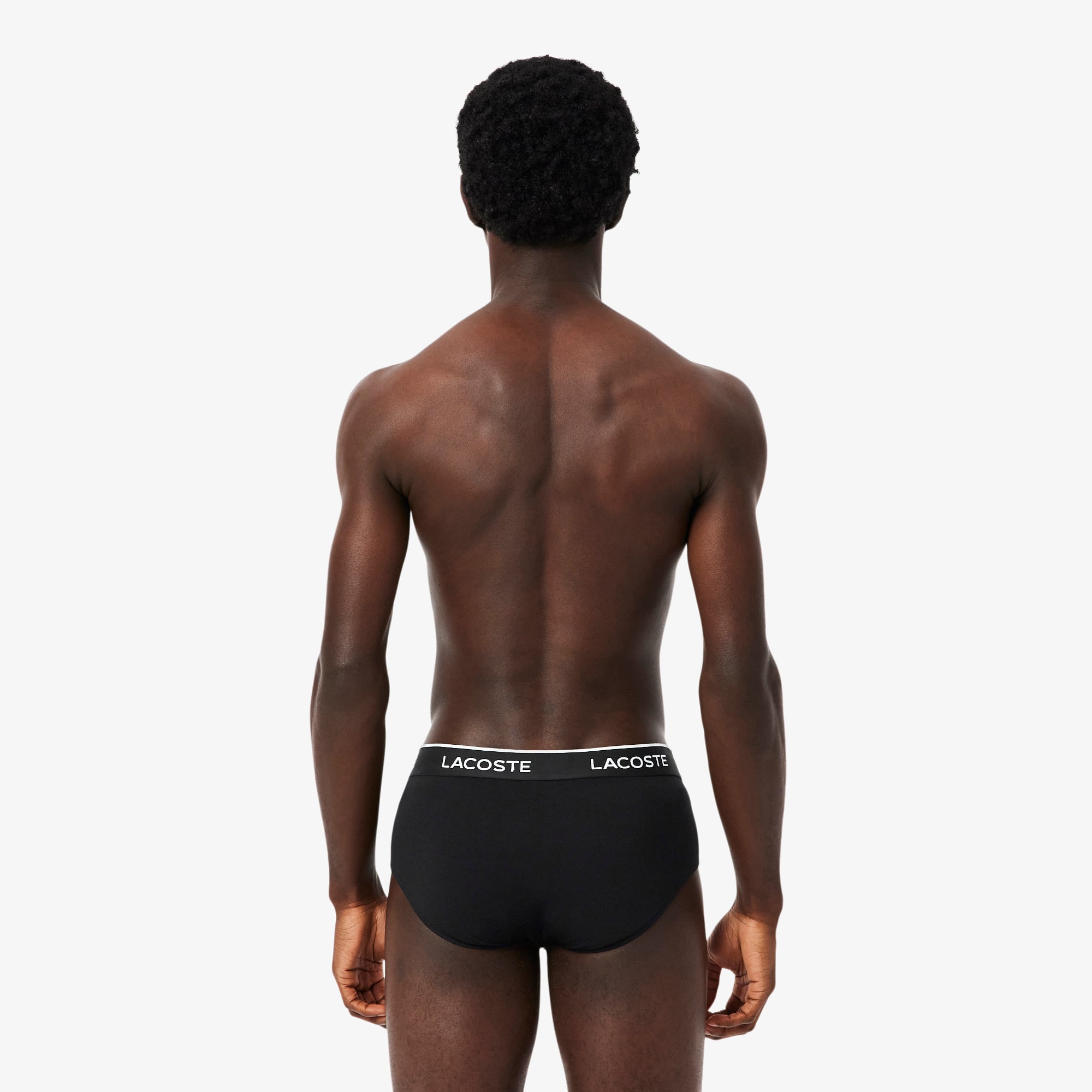 Bộ 3 Quần Lót Brief Lacoste Nam Chất Liệu Cotton Họa Tiết Trơn Có Logo