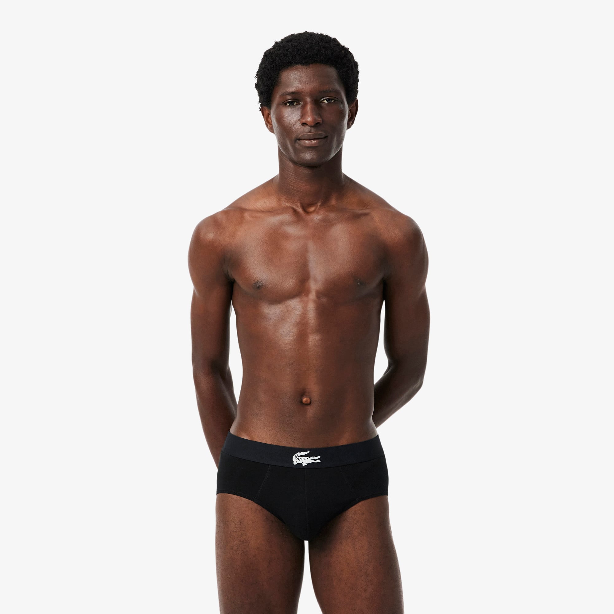Bộ 3 Quần Lót Brief Lacoste Nam Chất Liệu Jersey Co Giãn