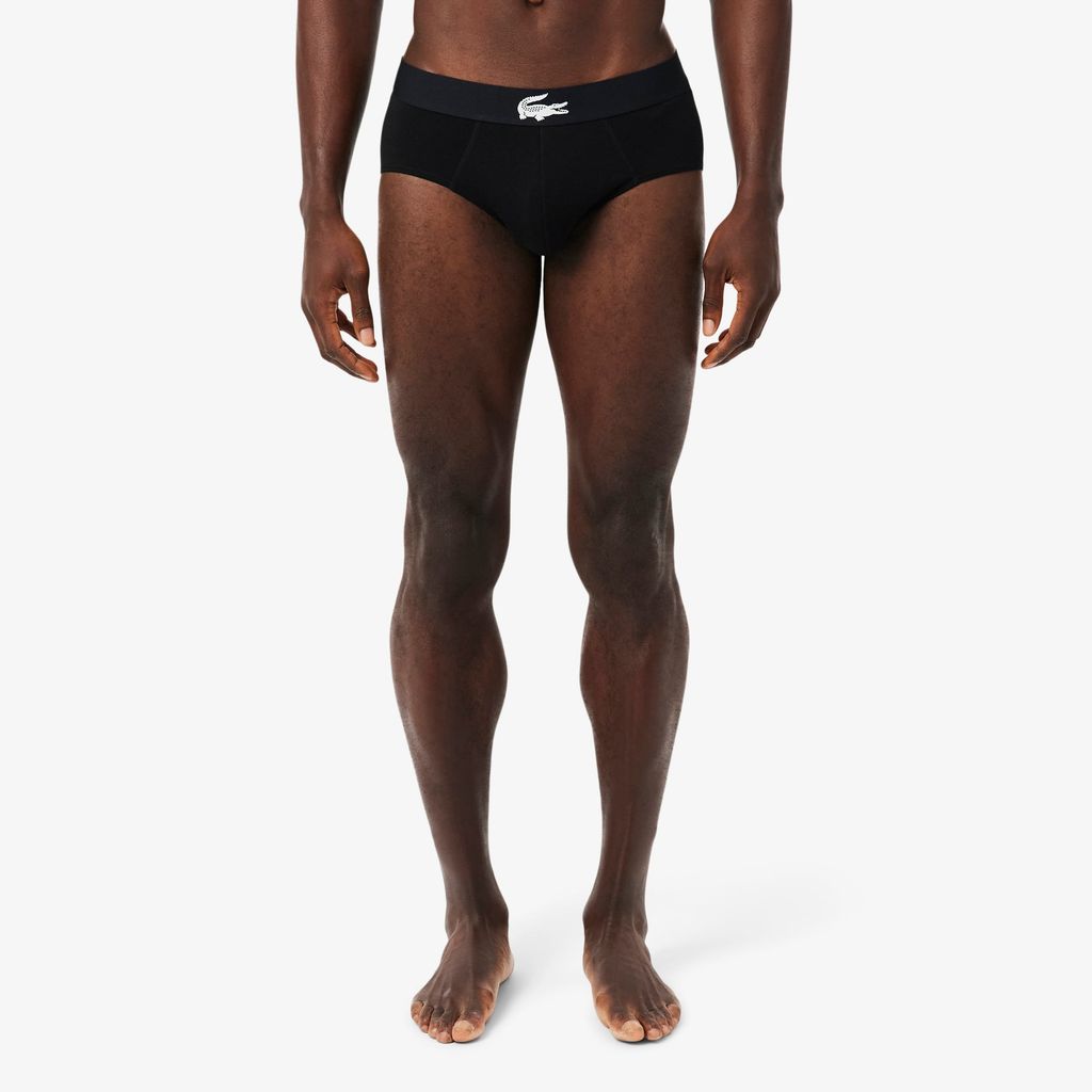 Bộ 3 Quần Lót Brief Lacoste Nam Chất Liệu Jersey Co Giãn