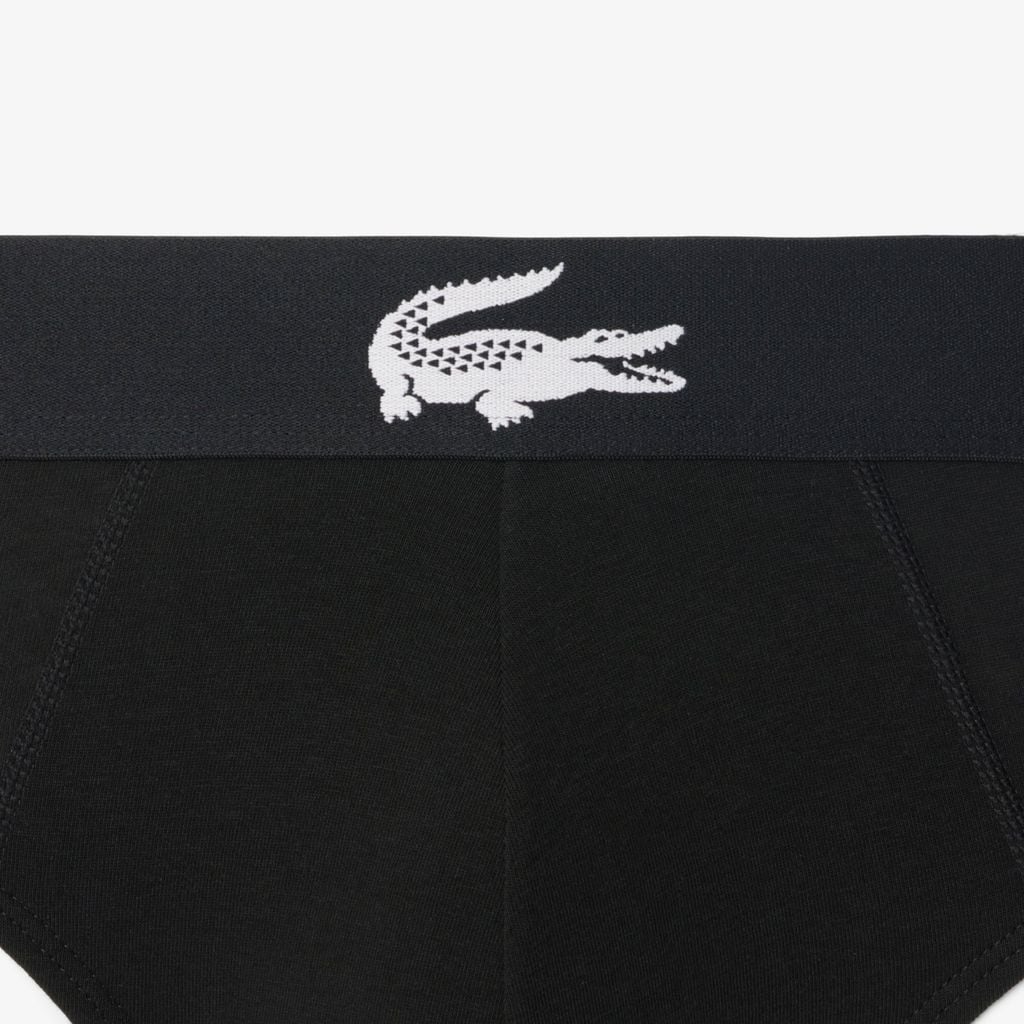 Bộ 3 Quần Lót Brief Lacoste Nam Chất Liệu Jersey Co Giãn