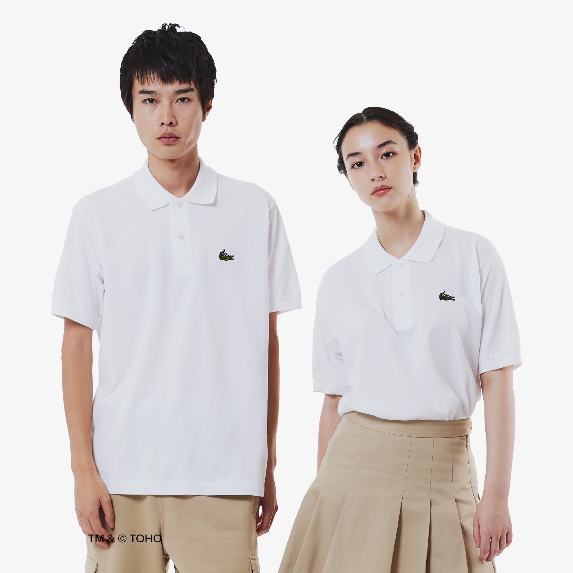 Áo Polo Lacoste x Godzilla Nam Dáng Cổ Điển Chất Liệu Cotton Petit Piqué Thêu Logo Cá Sấu