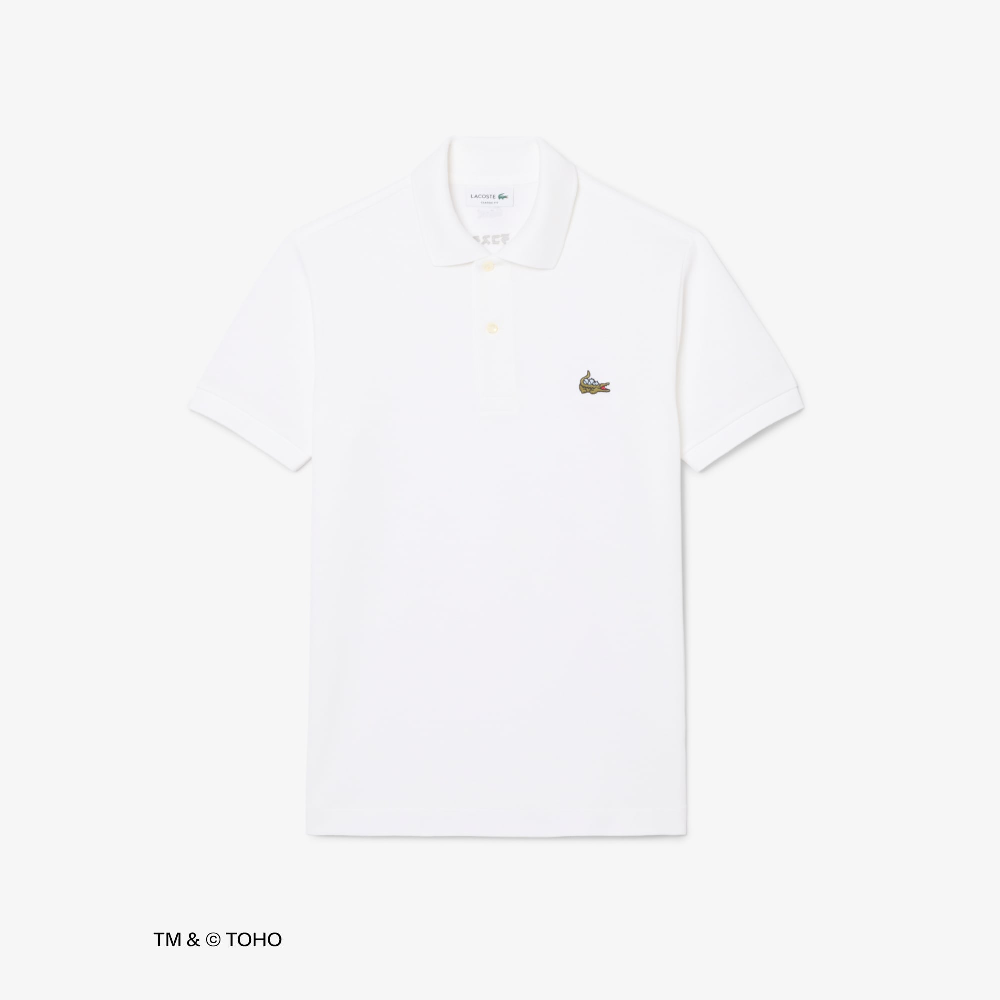 Áo Polo Lacoste x Godzilla Nam Dáng Cổ Điển Chất Liệu Cotton Petit Piqué Thêu Logo Cá Sấu