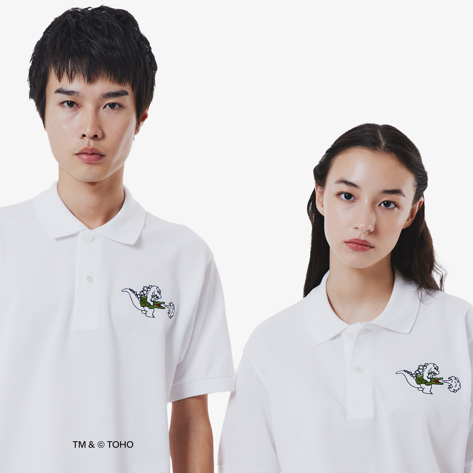 Áo Polo Lacoste x Godzilla Nam Dáng Cổ Điển Chất Liệu Cotton Petit Piqué Thêu Hình Godzilla
