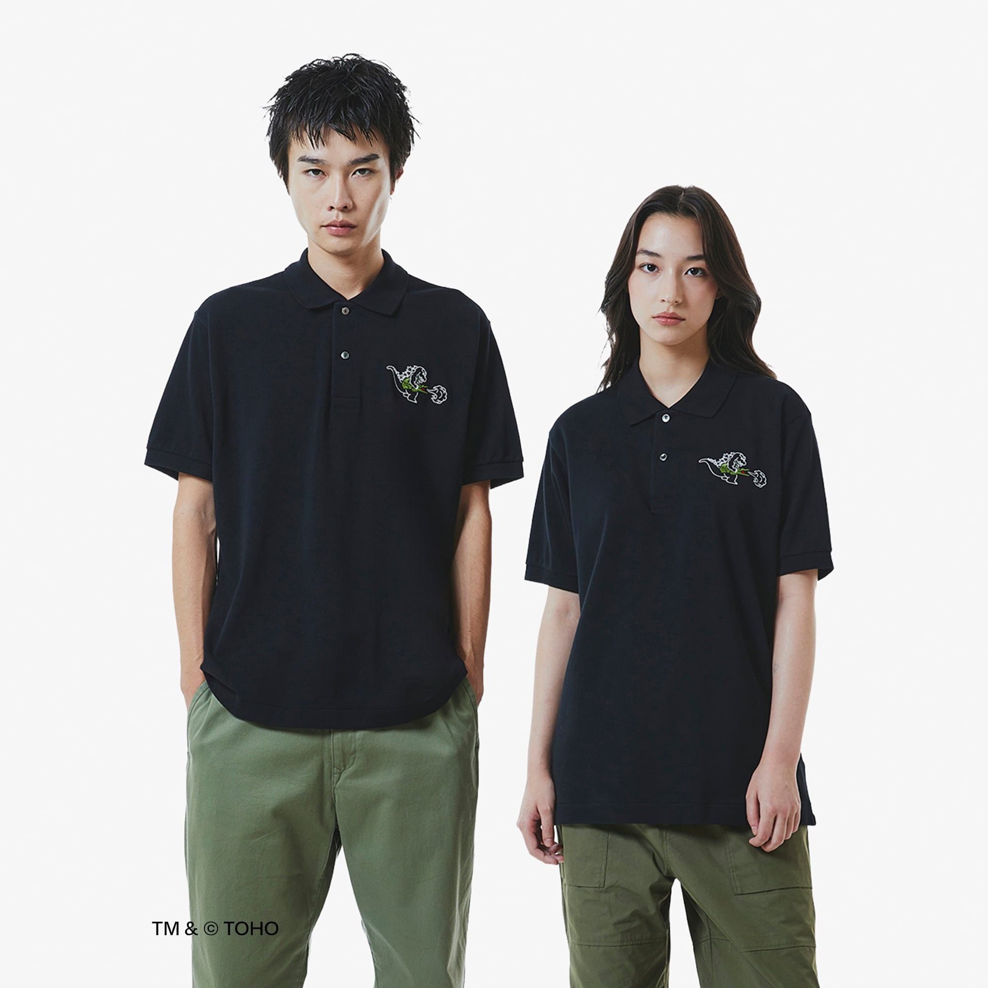 Áo Polo Lacoste x Godzilla Nam Dáng Cổ Điển Chất Liệu Cotton Petit Piqué Thêu Hình Godzilla