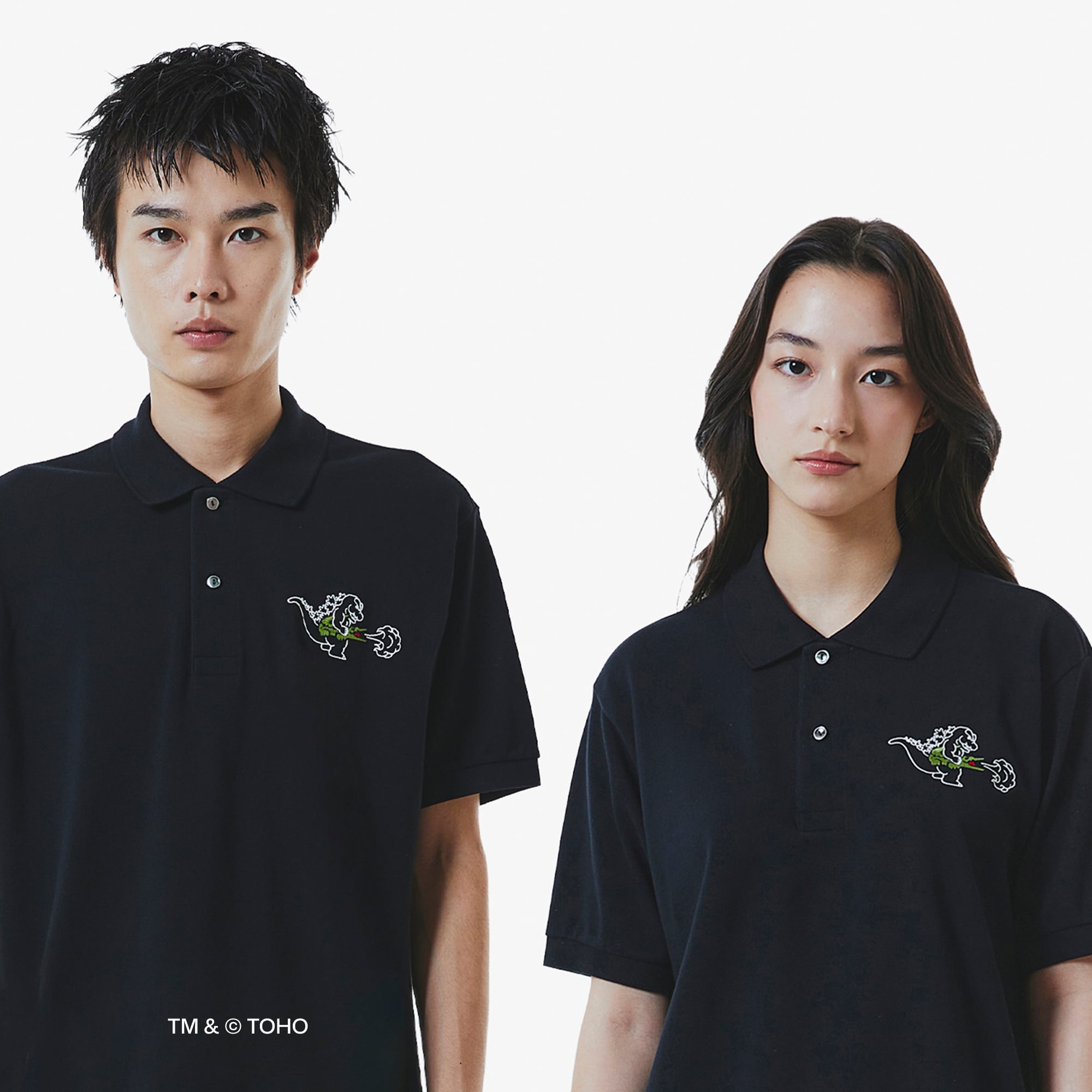Áo Polo Lacoste x Godzilla Nam Dáng Cổ Điển Chất Liệu Cotton Petit Piqué Thêu Hình Godzilla