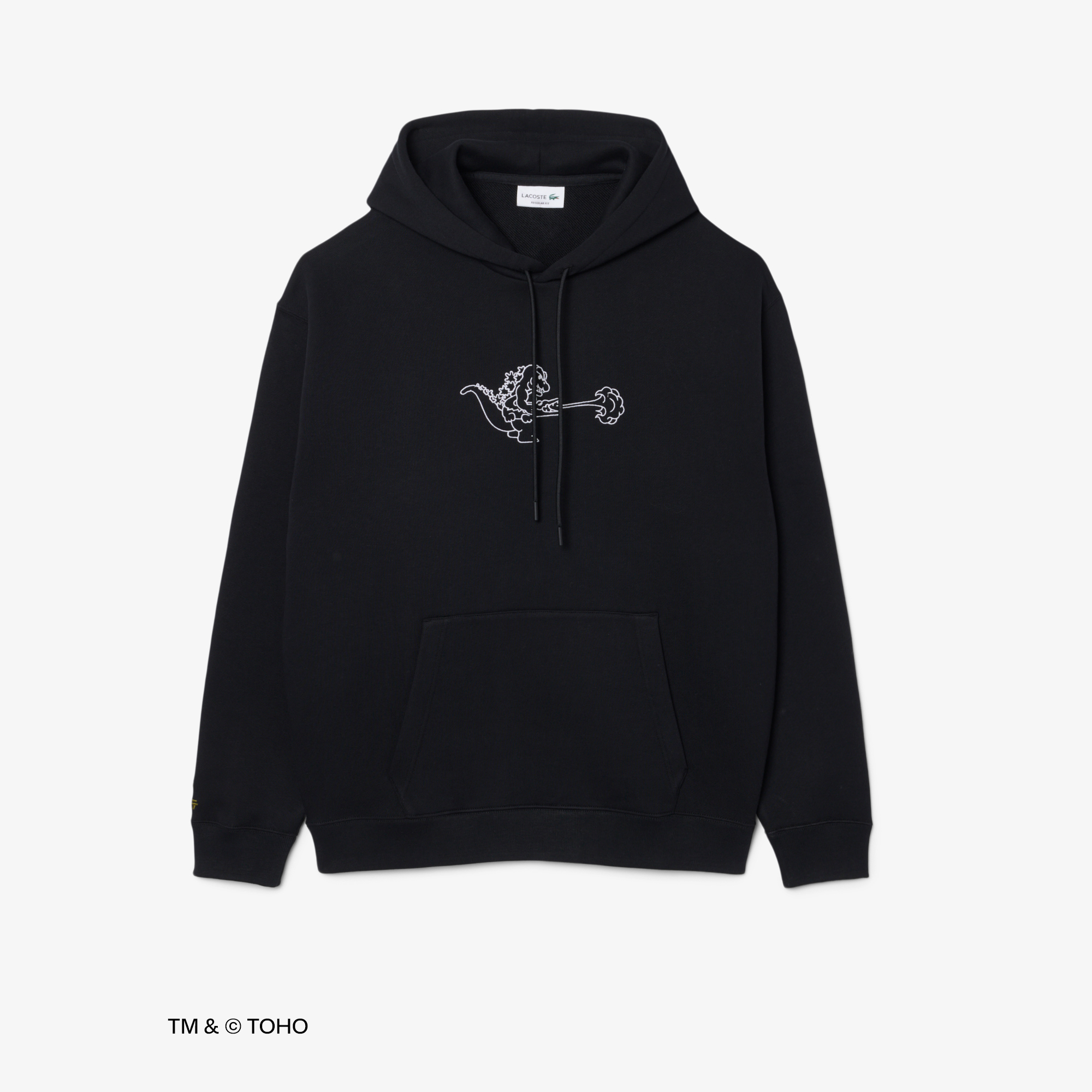 Áo Hoodie Lacoste x Godzilla Nam Dáng Suông Chất Liệu Cotton Nỉ