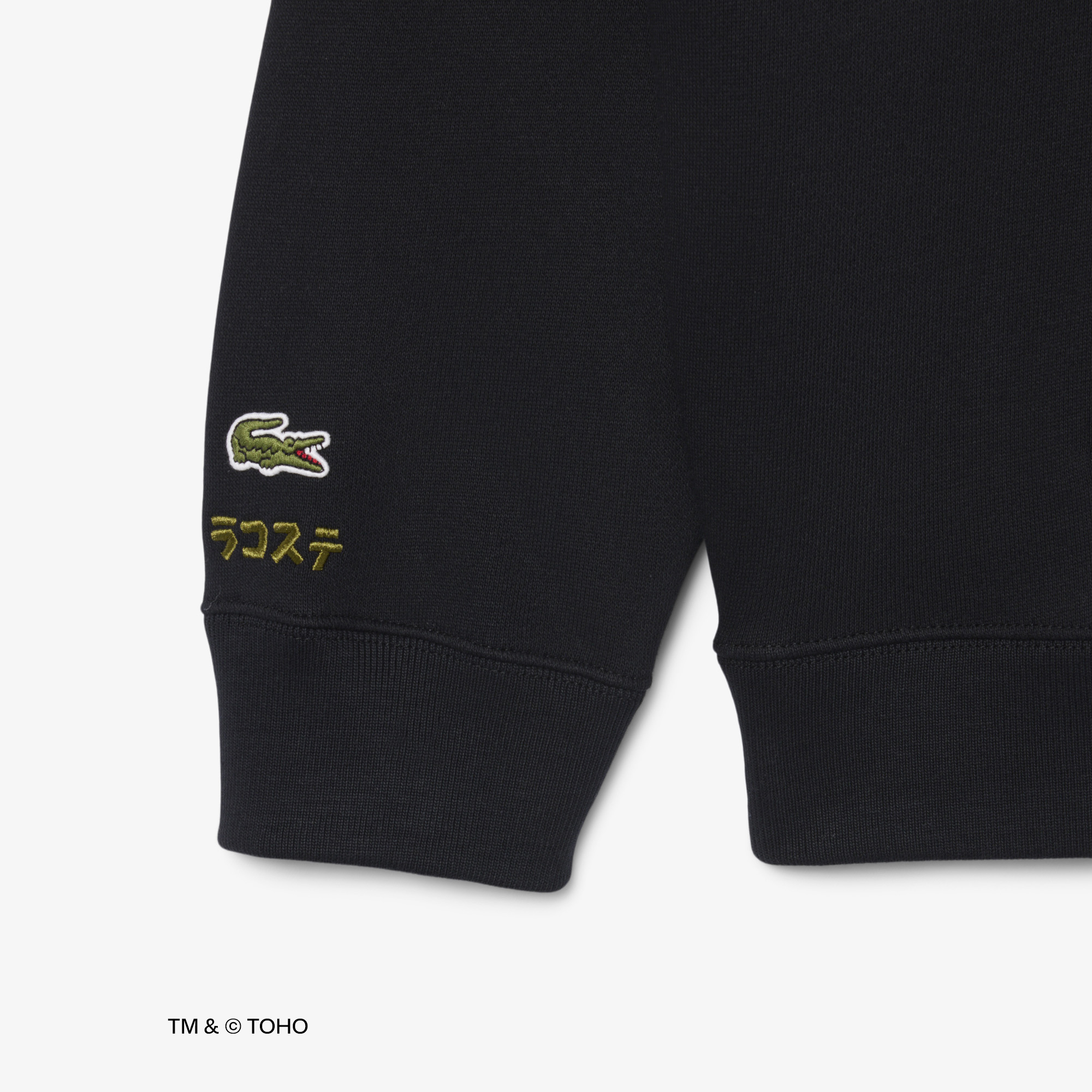 Áo Hoodie Lacoste x Godzilla Nam Dáng Suông Chất Liệu Cotton Nỉ