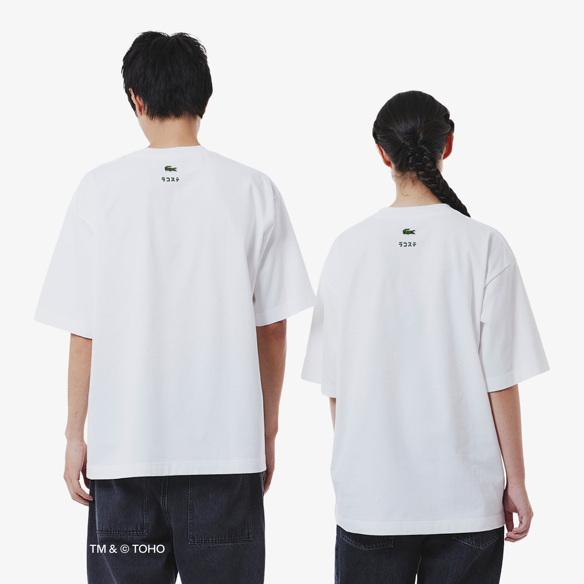 Áo Thun Lacoste x Godzilla Nam Dáng Rộng Chất Liệu Cotton In Hình Godzilla